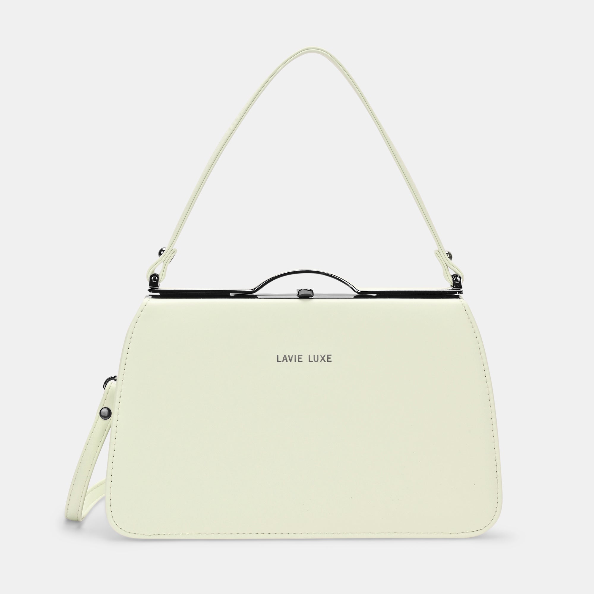 Book Medium Satchel Frame Bag Off White