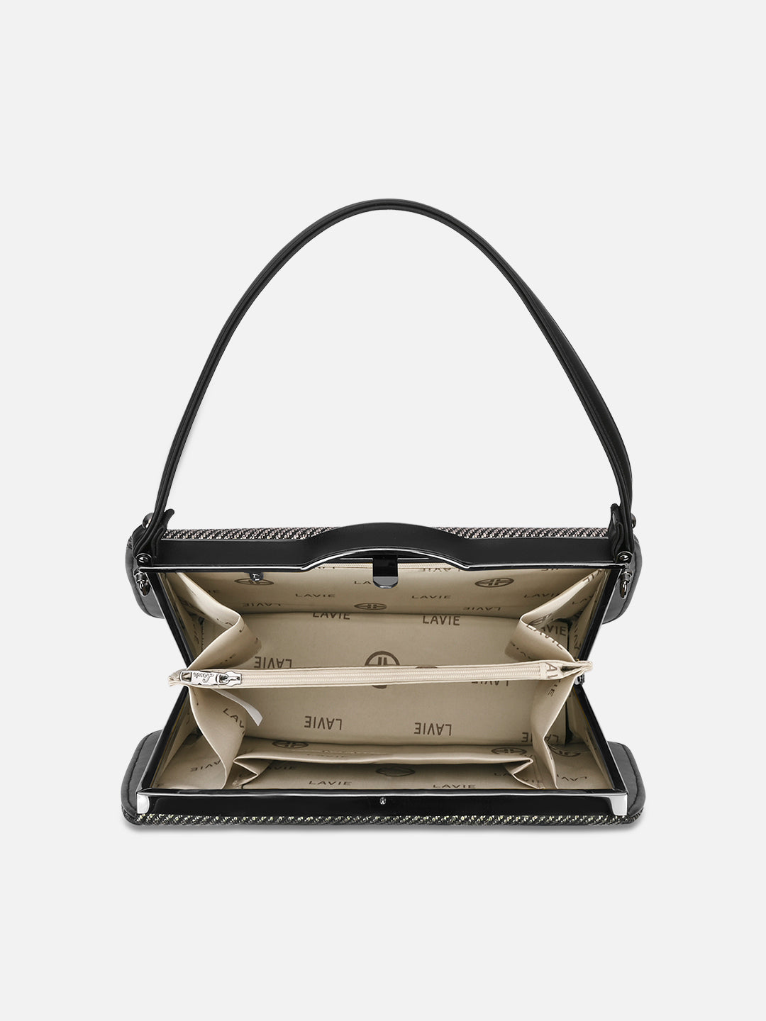 Glam Book Dual Handle Medium Bag Black