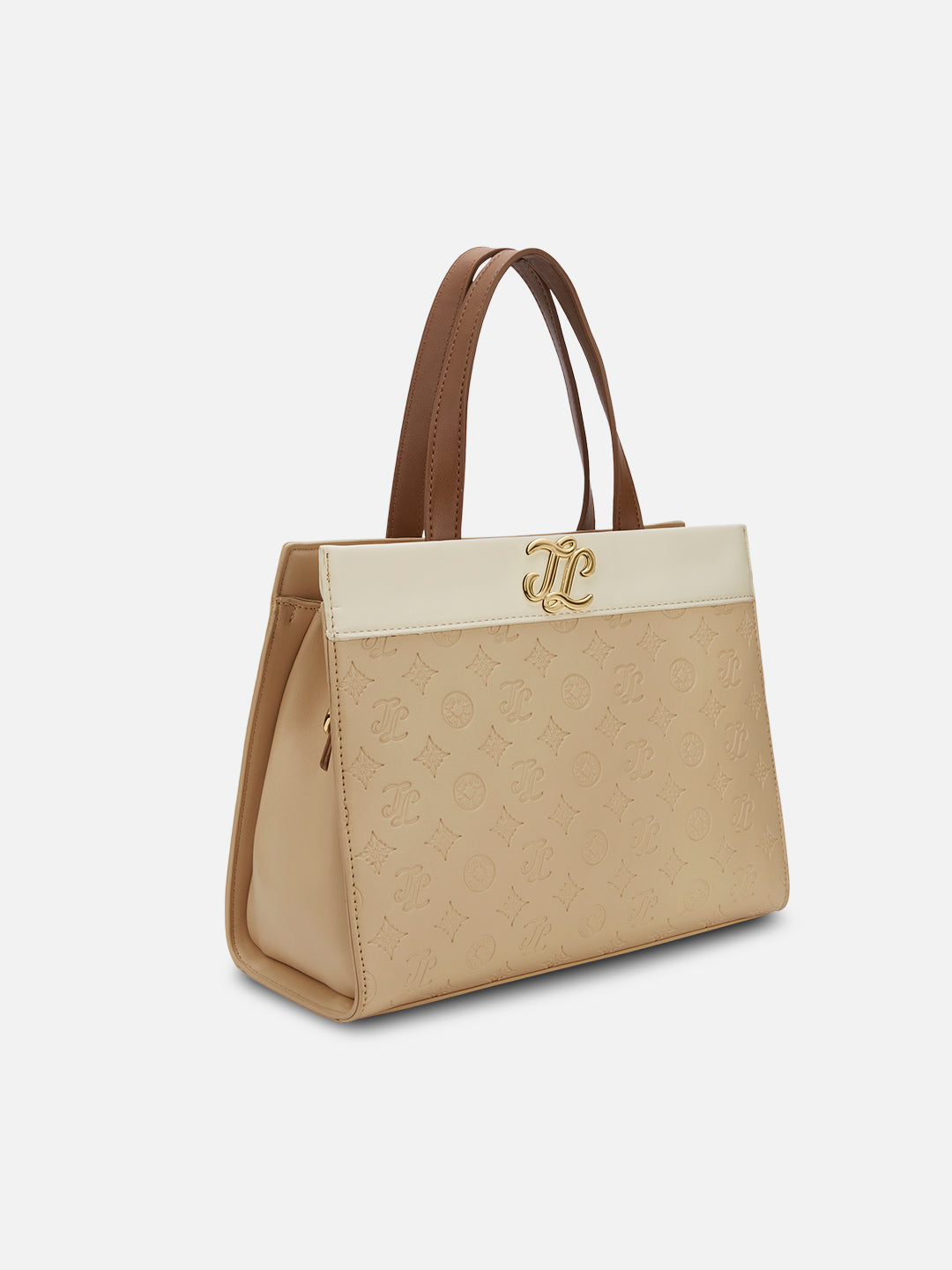 Colourblock Marfa Medium Satchel Bag Beige