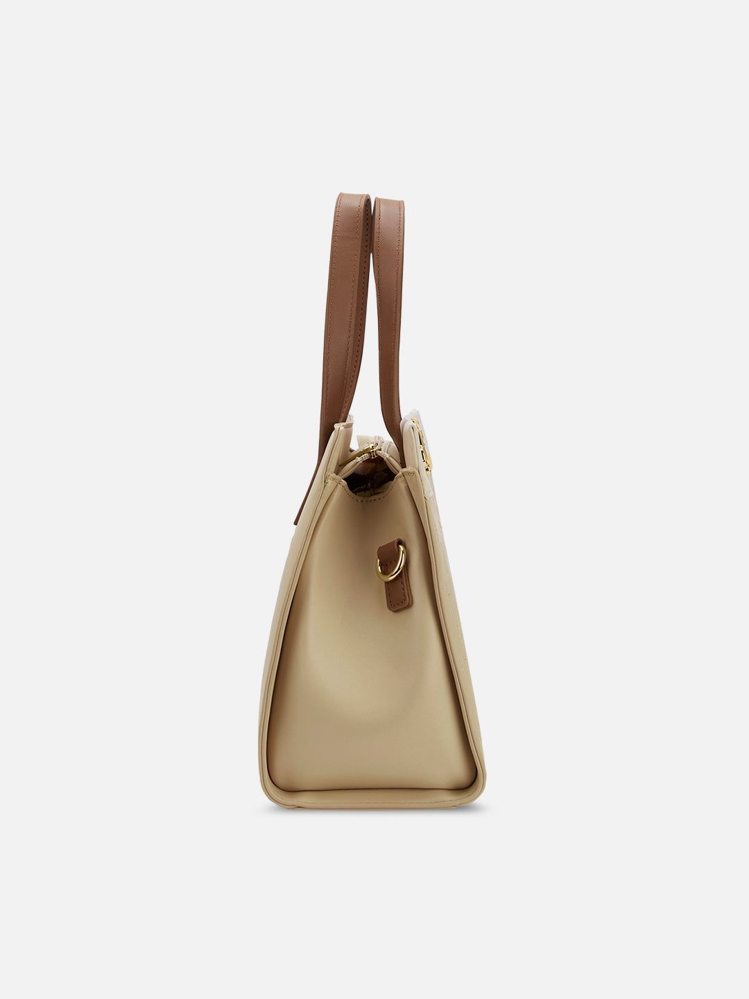 Colourblock Marfa Medium Satchel Bag Beige