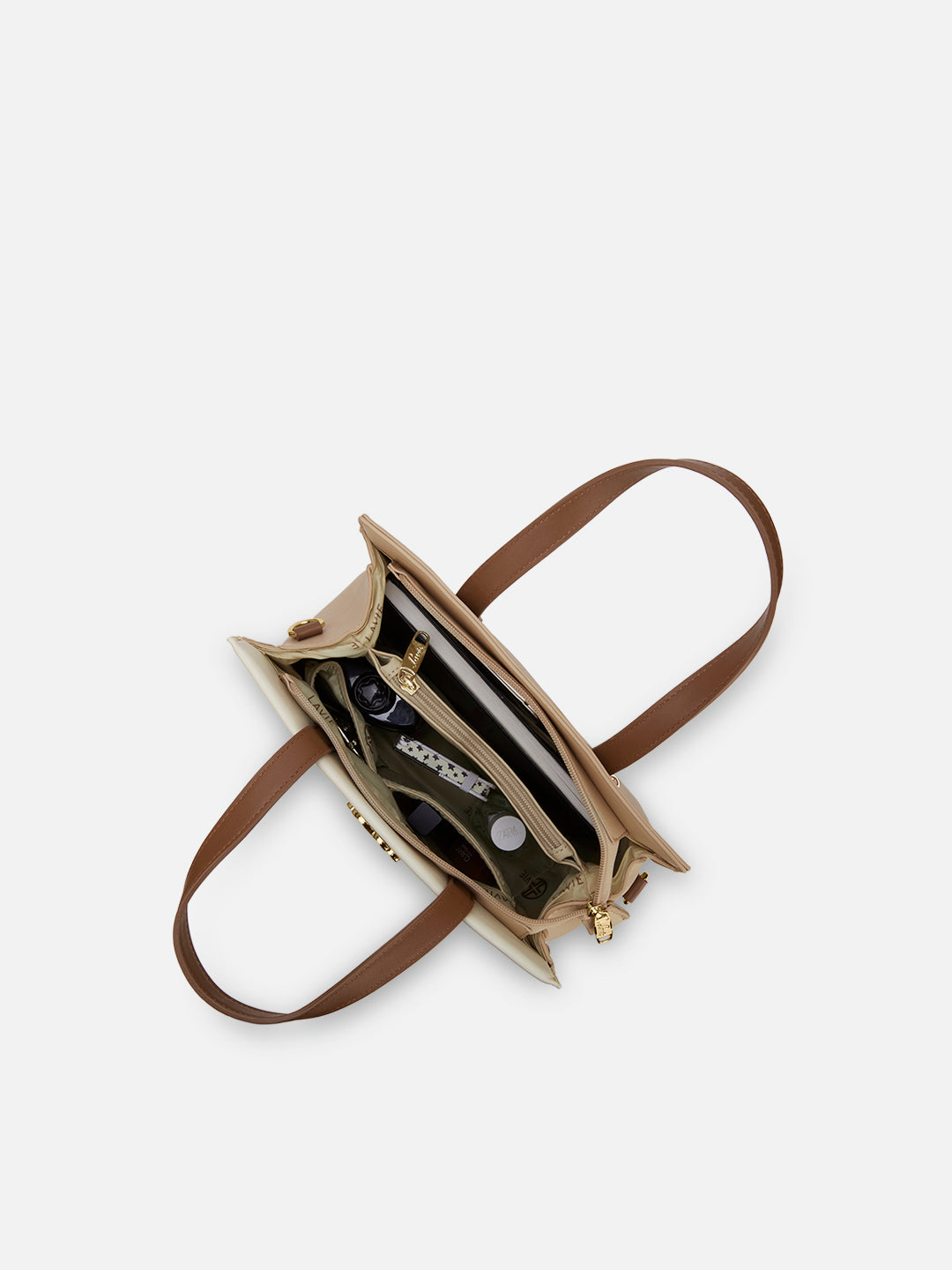 Colourblock Marfa Medium Satchel Bag Beige