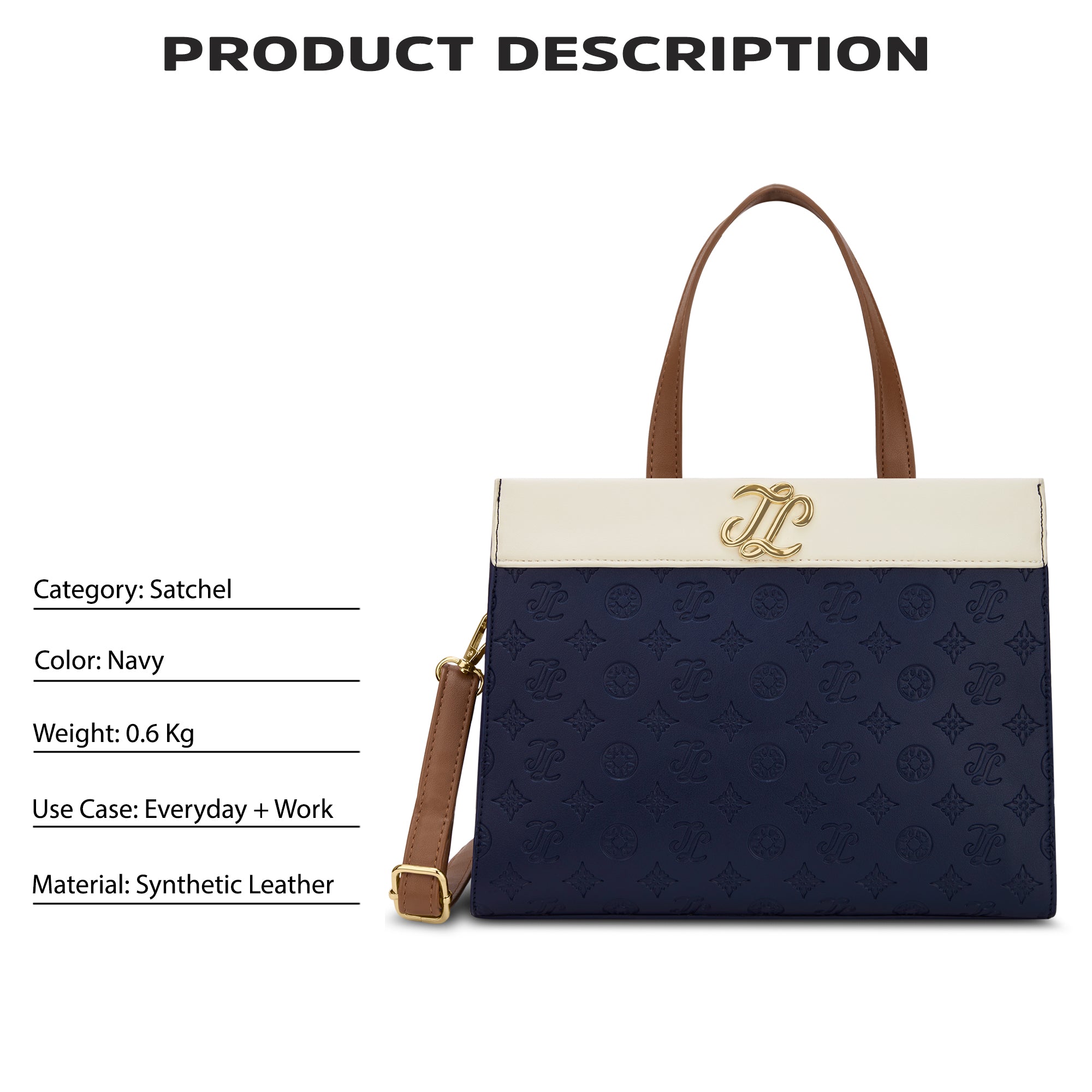 Colourblock Marfa Medium Satchel Bag Navy