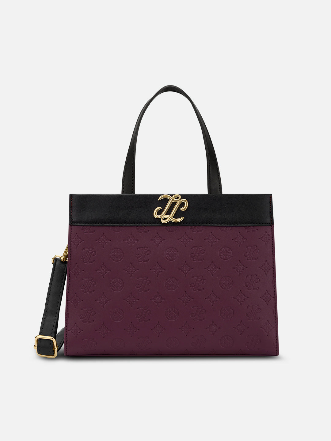 Colourblock Marfa Medium Satchel Bag Maroon