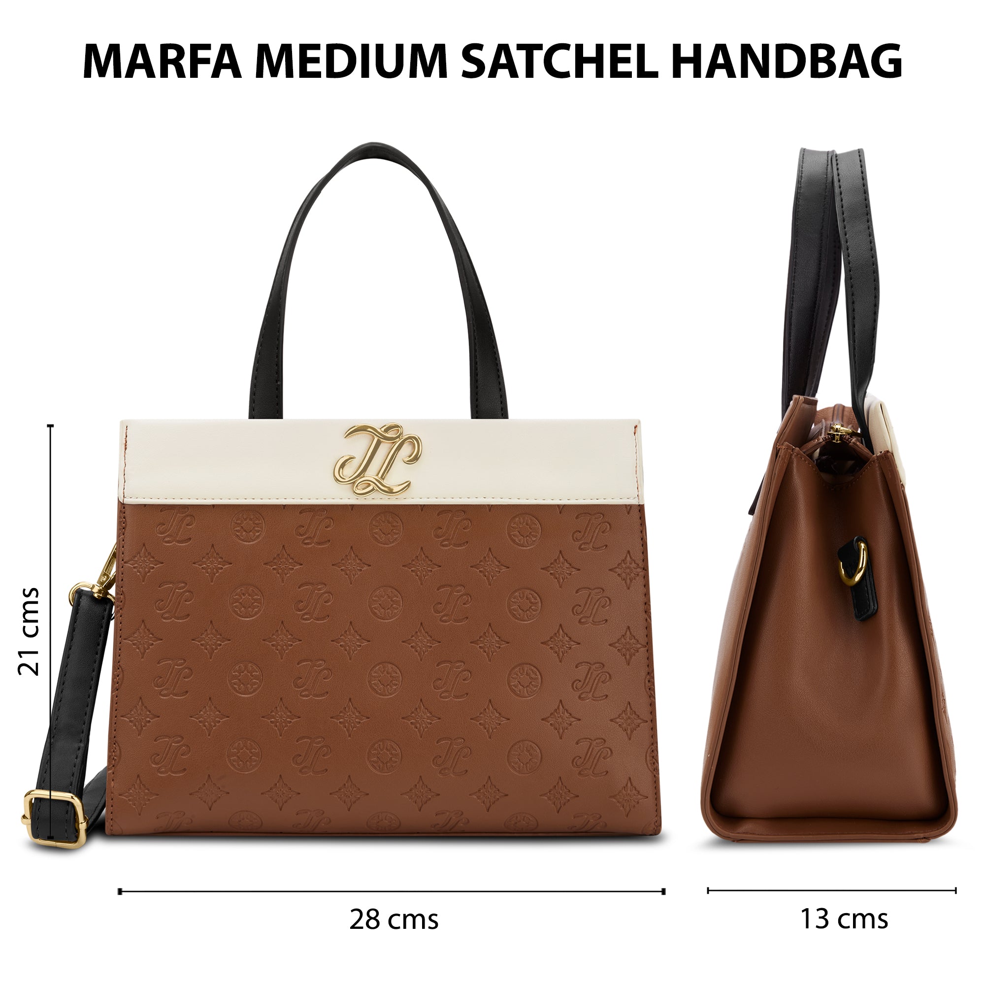 Colourblock Marfa Medium Satchel Bag Tan
