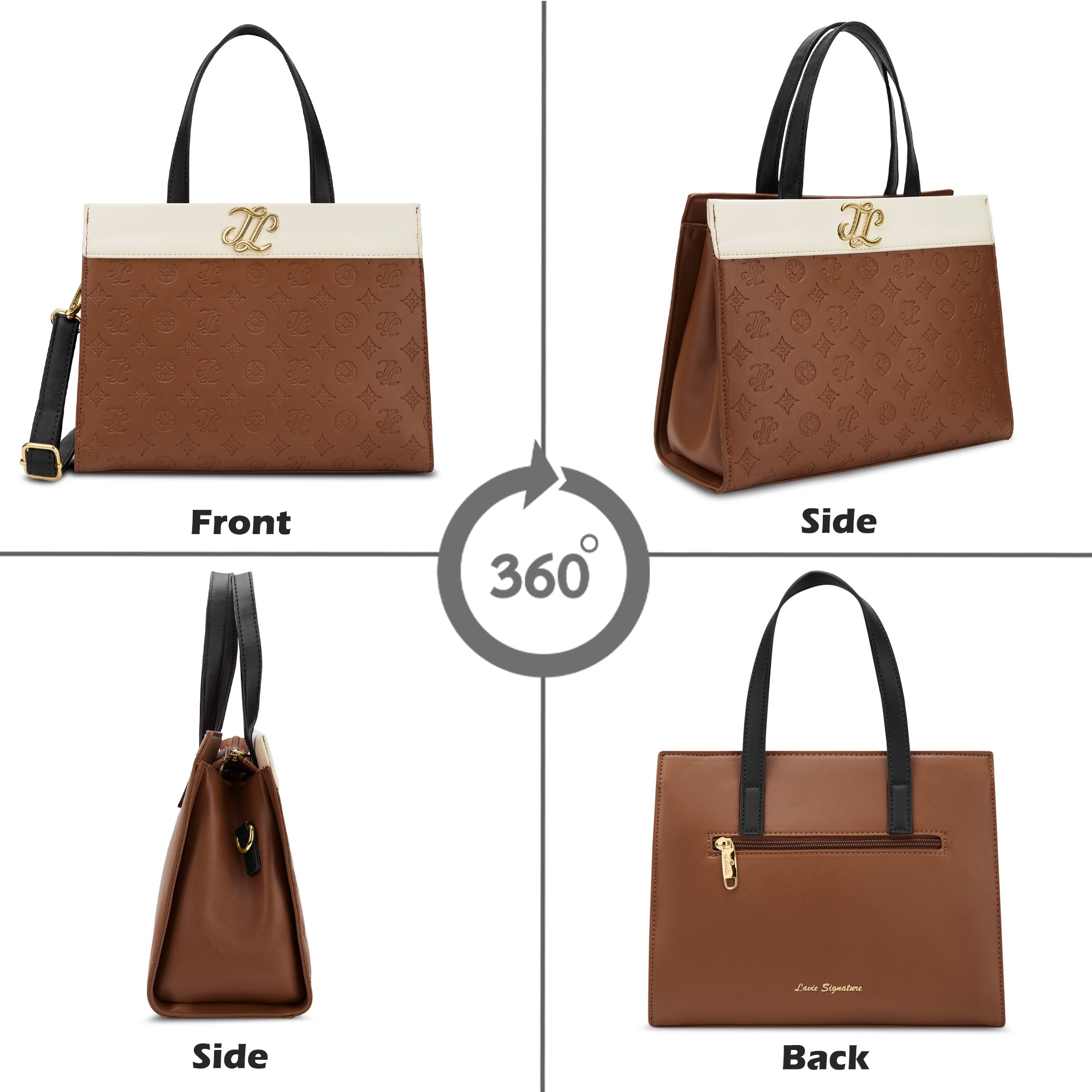 Colourblock Marfa Medium Satchel Bag Tan