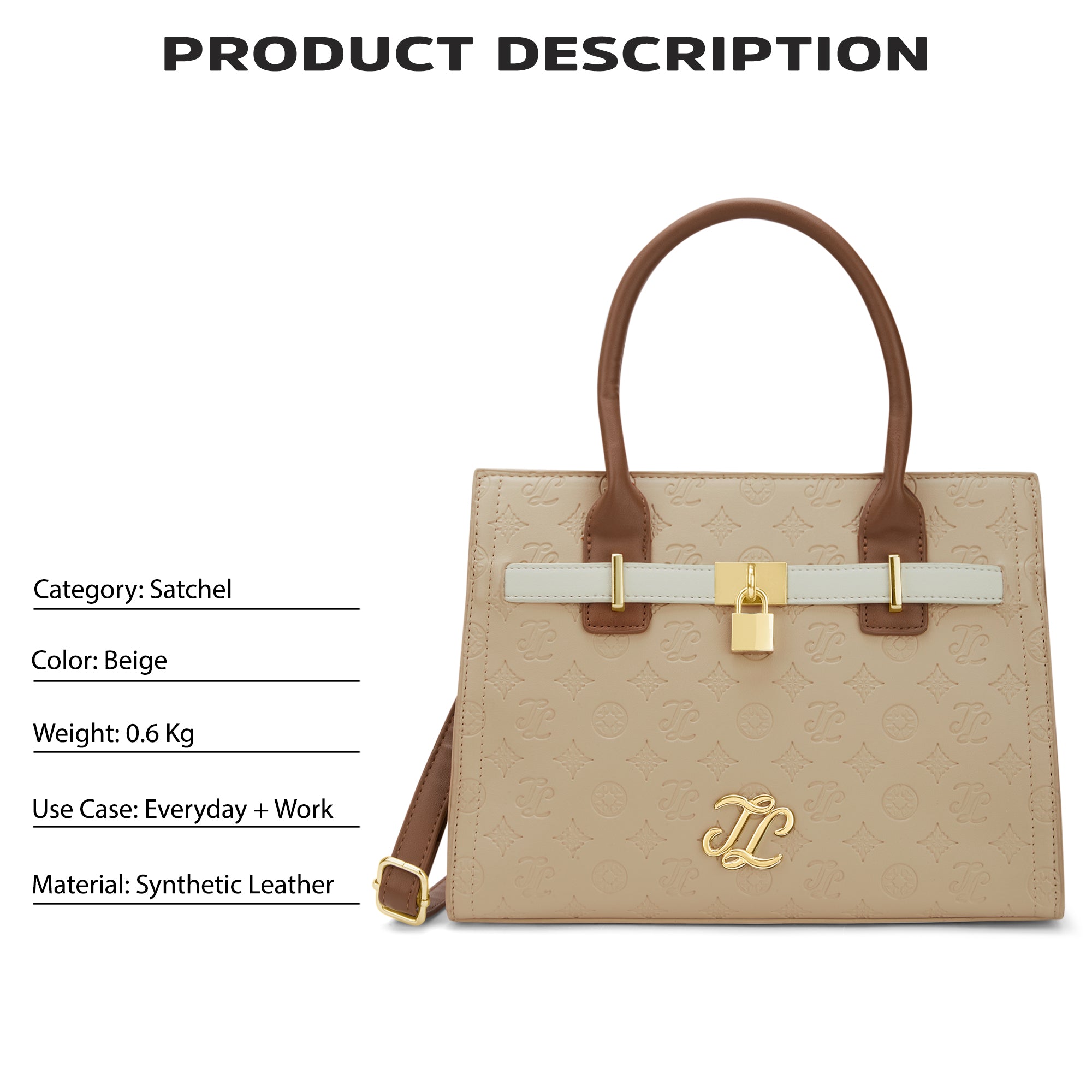 Colourblock Taos Medium Satchel Bag Beige