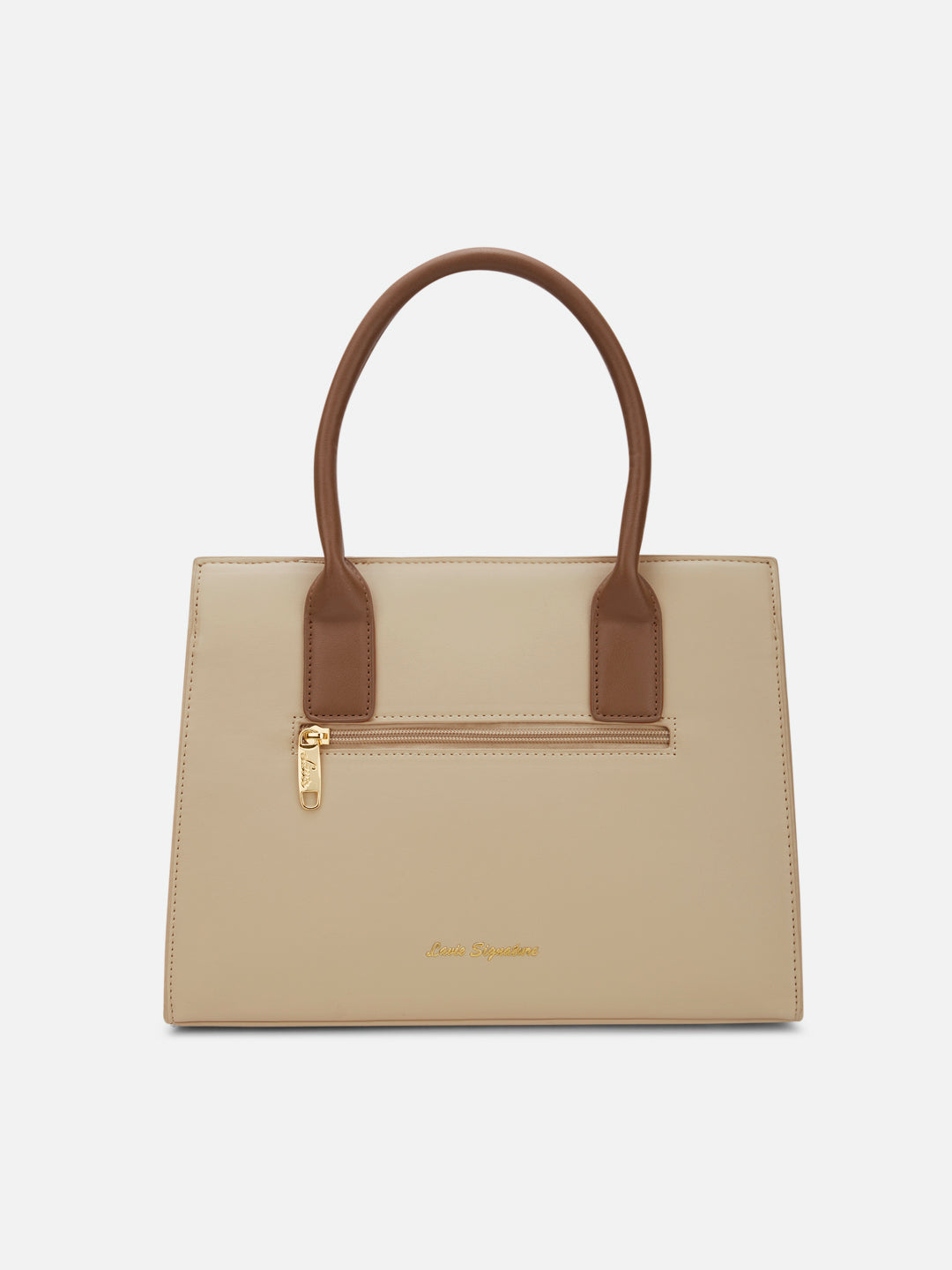 Colourblock Taos Medium Satchel Bag Beige