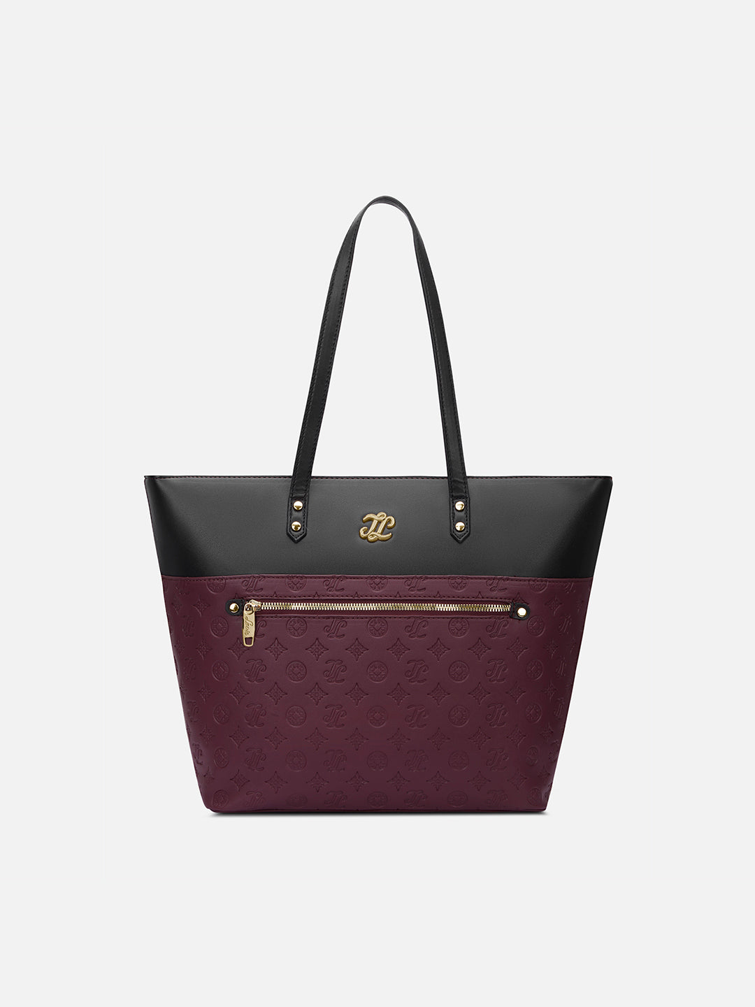 Colourblock Newyork Large Tote Bag Maroon