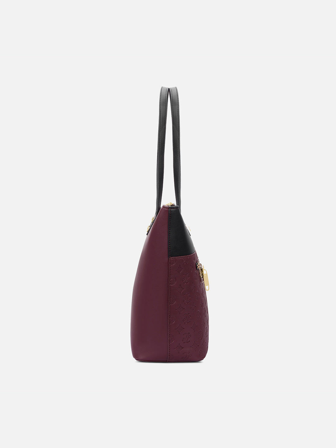 Colourblock Newyork Large Tote Bag Maroon