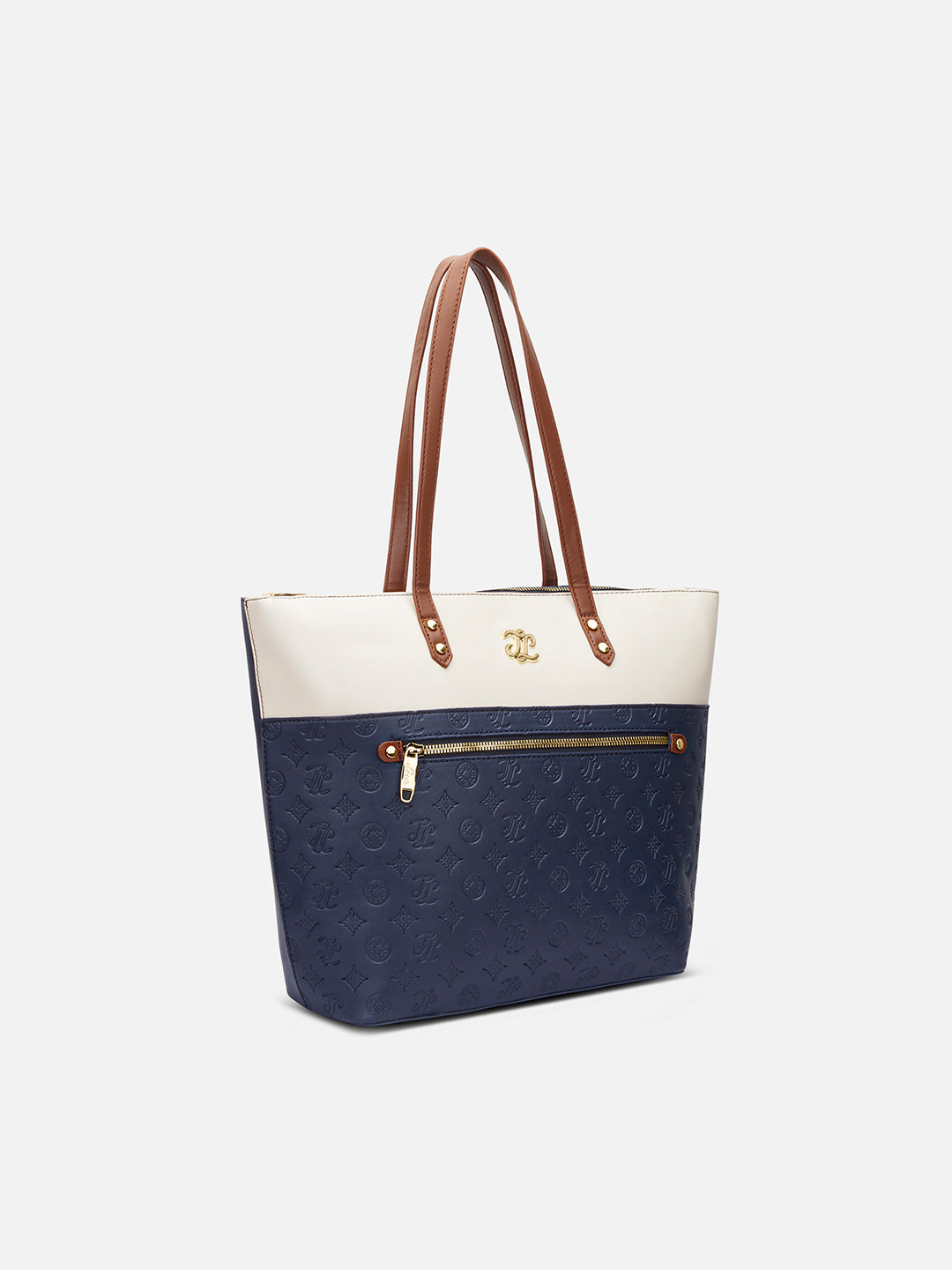 Colourblock Newyork Large Tote Bag Navy