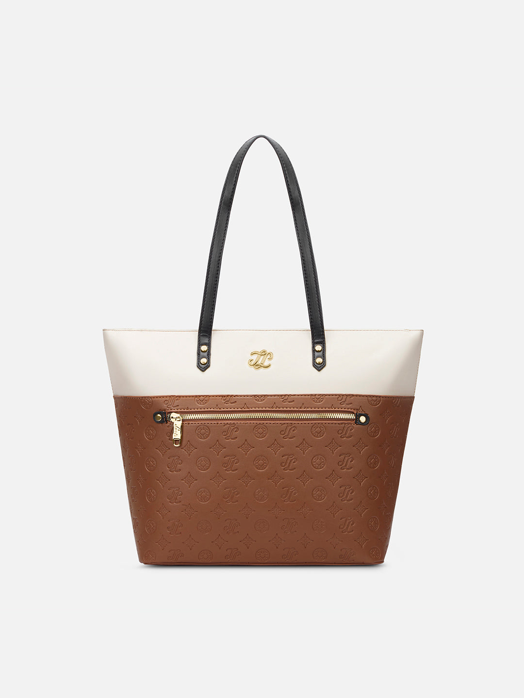 Colourblock Newyork Large Tote Bag Tan