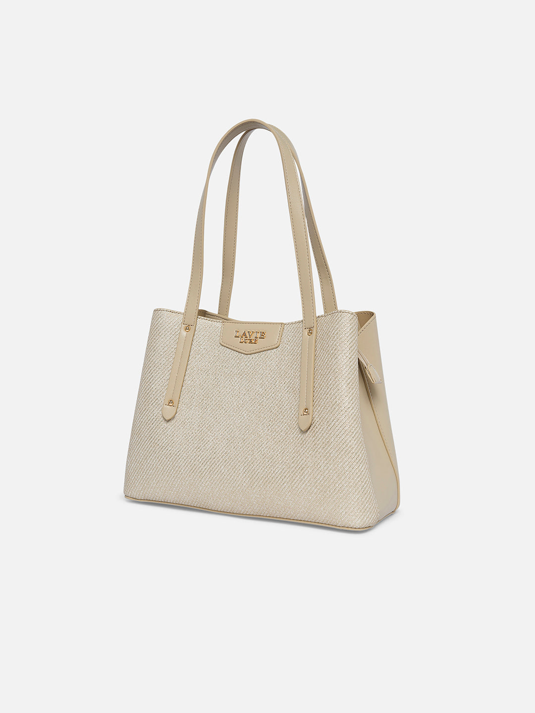 Glam Bella 3 Comparment Medium Handbag Beige