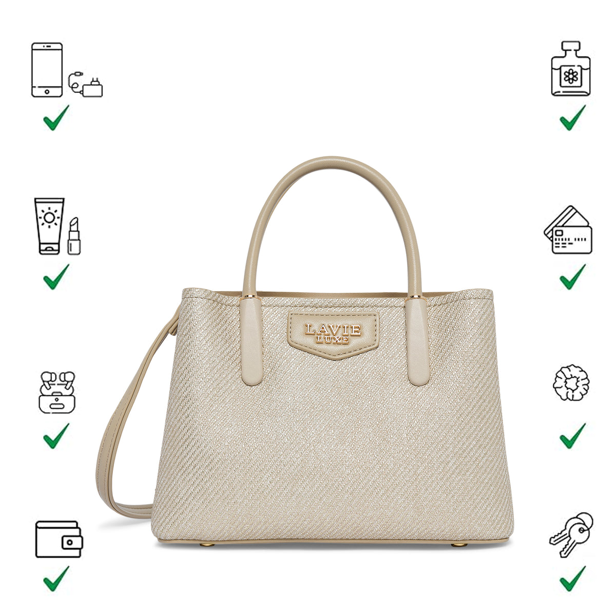Bella 3 Comparment Small Handbag