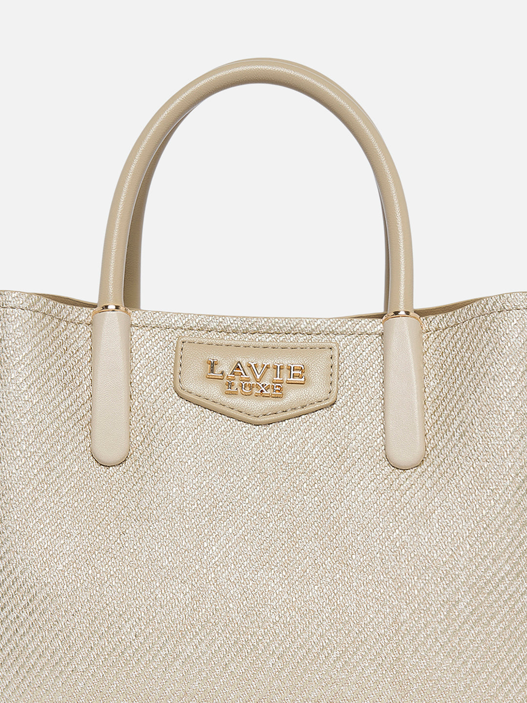 Glam Bella 3 Comparment Small Handbag Beige