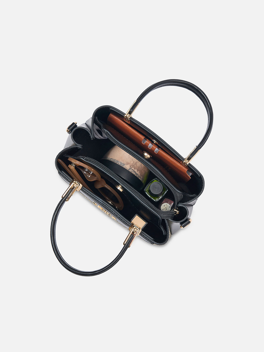 Glam Bella 3 Comparment Extra Small Handbag Beige