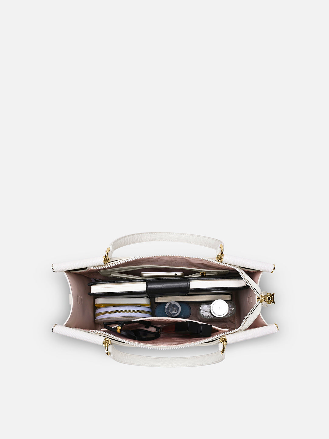 Freesia Medium Satchel Bag Off White