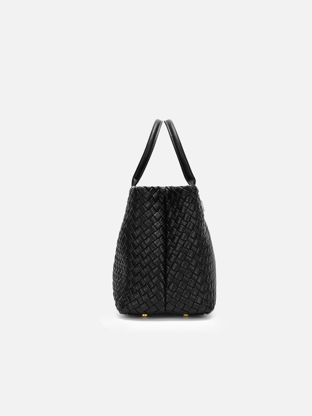 Bleuet Horizontal Large Satchel Bag Black