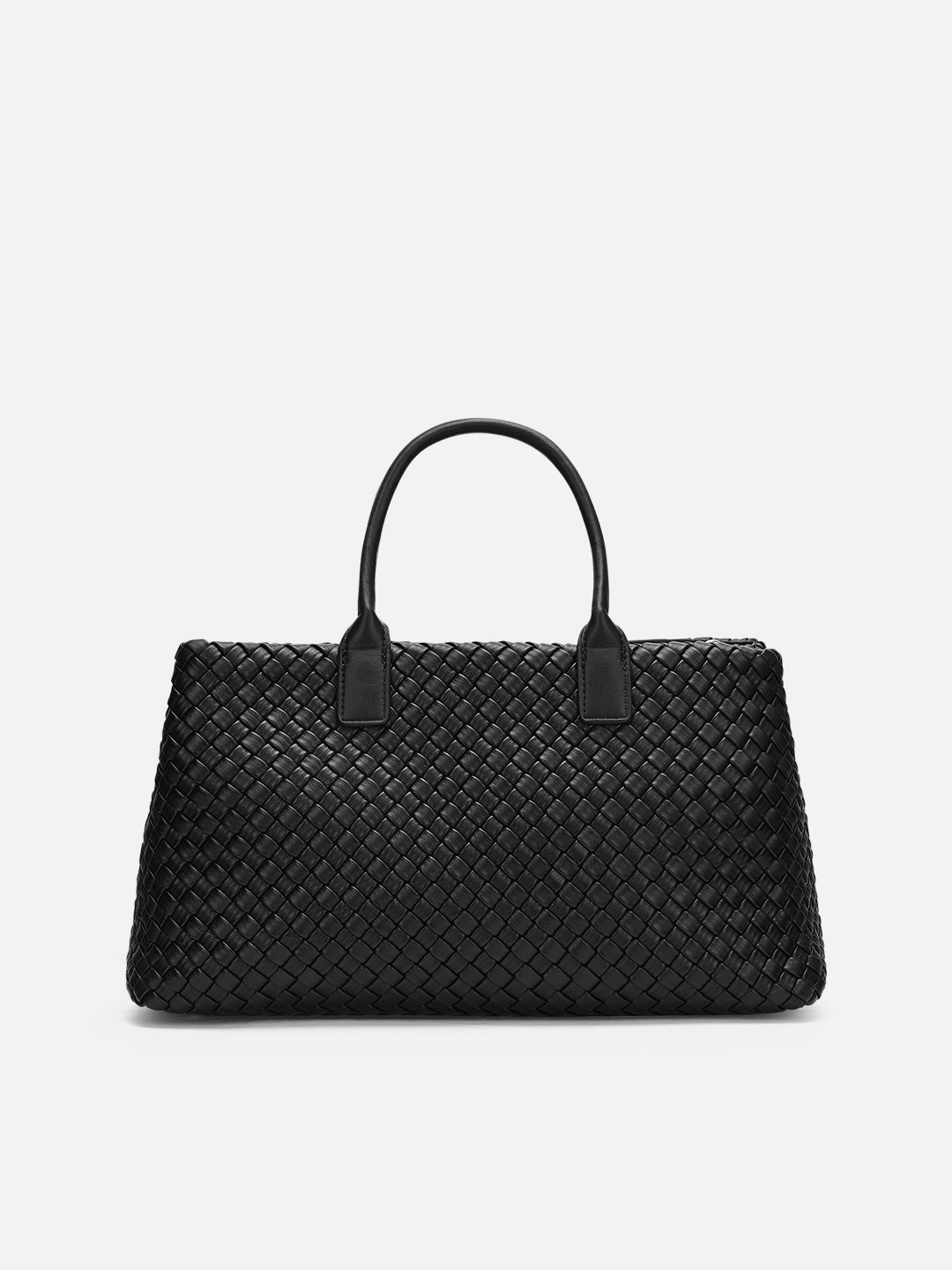 Bleuet Horizontal Large Satchel Bag Black