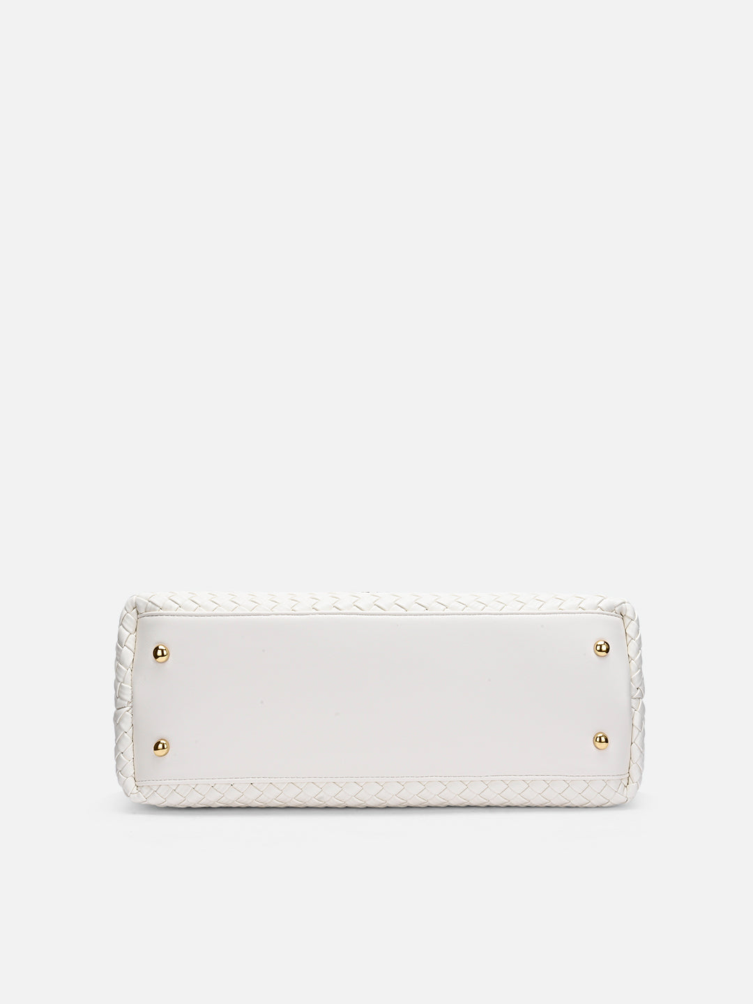 Bleuet Horizontal Large Satchel Bag White