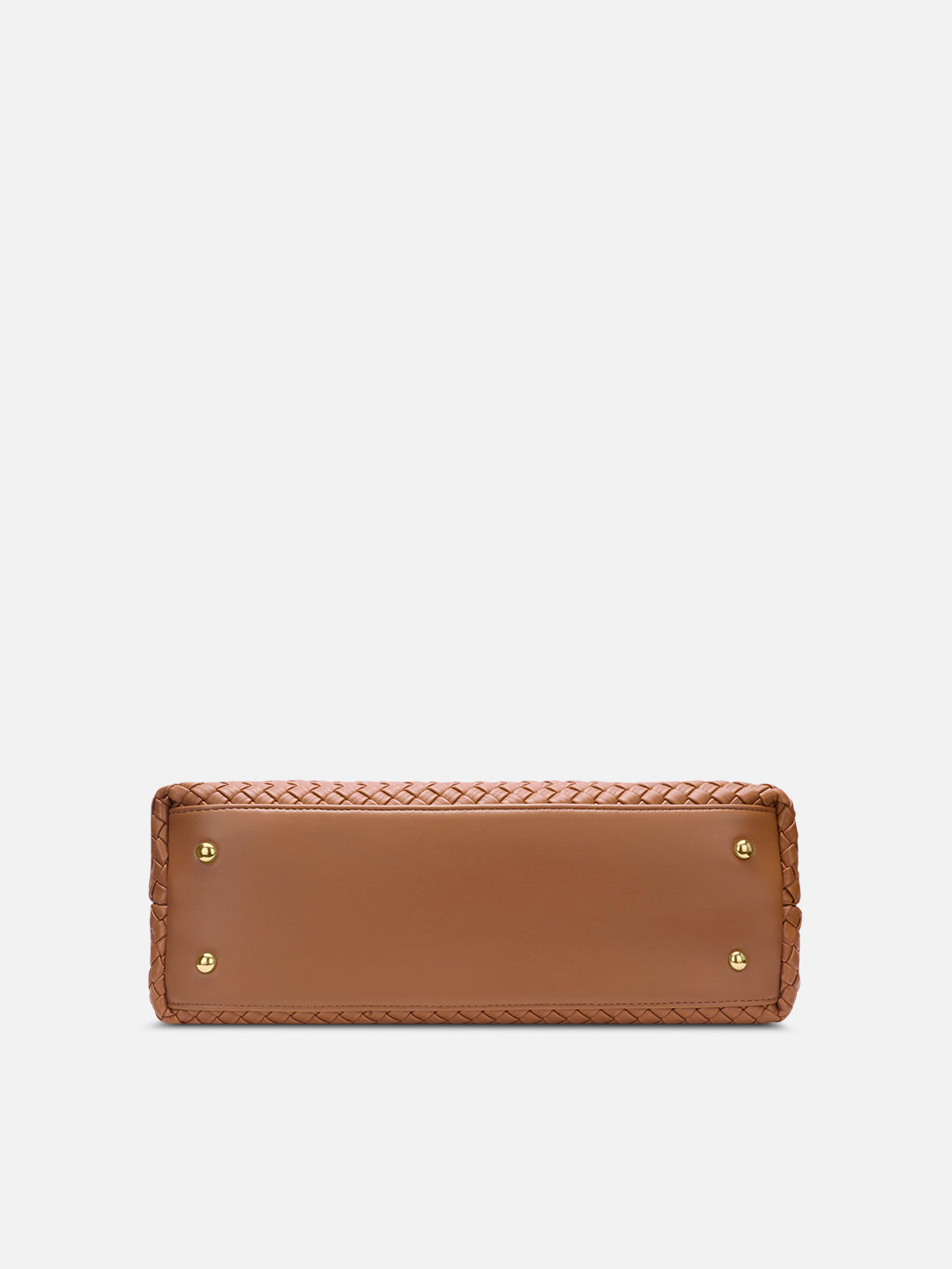 Bleuet Horizontal Large Satchel Bag Tan