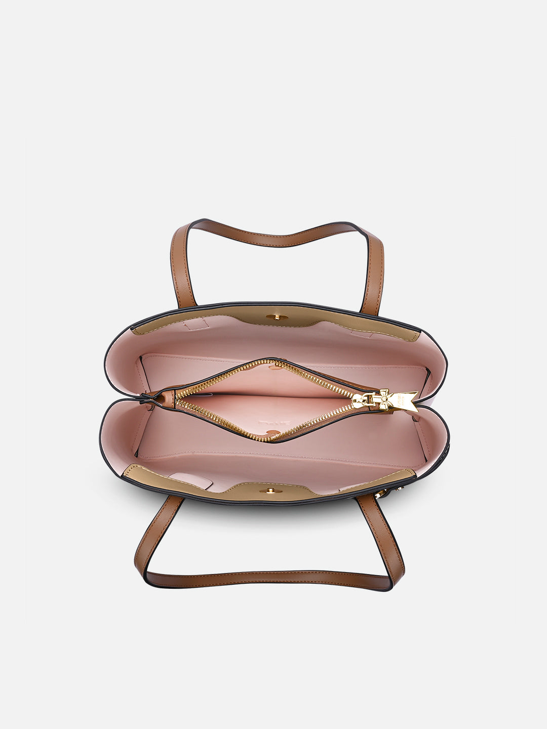 Camelia 3 Compartment Large Satchel Bag Beige