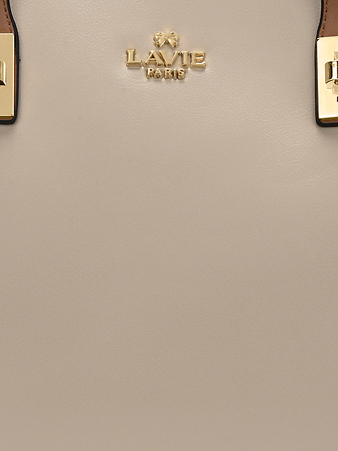 Camelia 3 Compartment Large Satchel Bag Beige