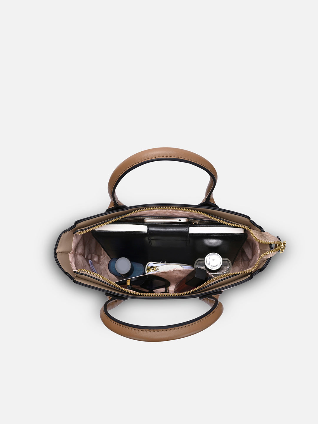 Camelia Medium Satchel Bag Beige