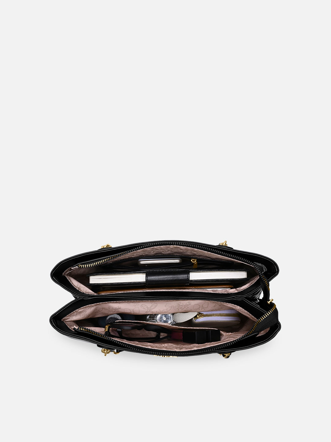 Quincy Medium Satchel Bag Black