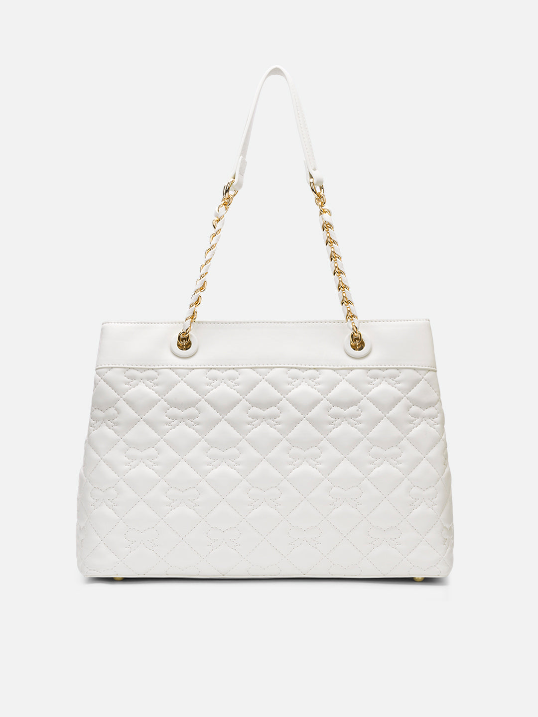 Quincy Medium Satchel Bag White