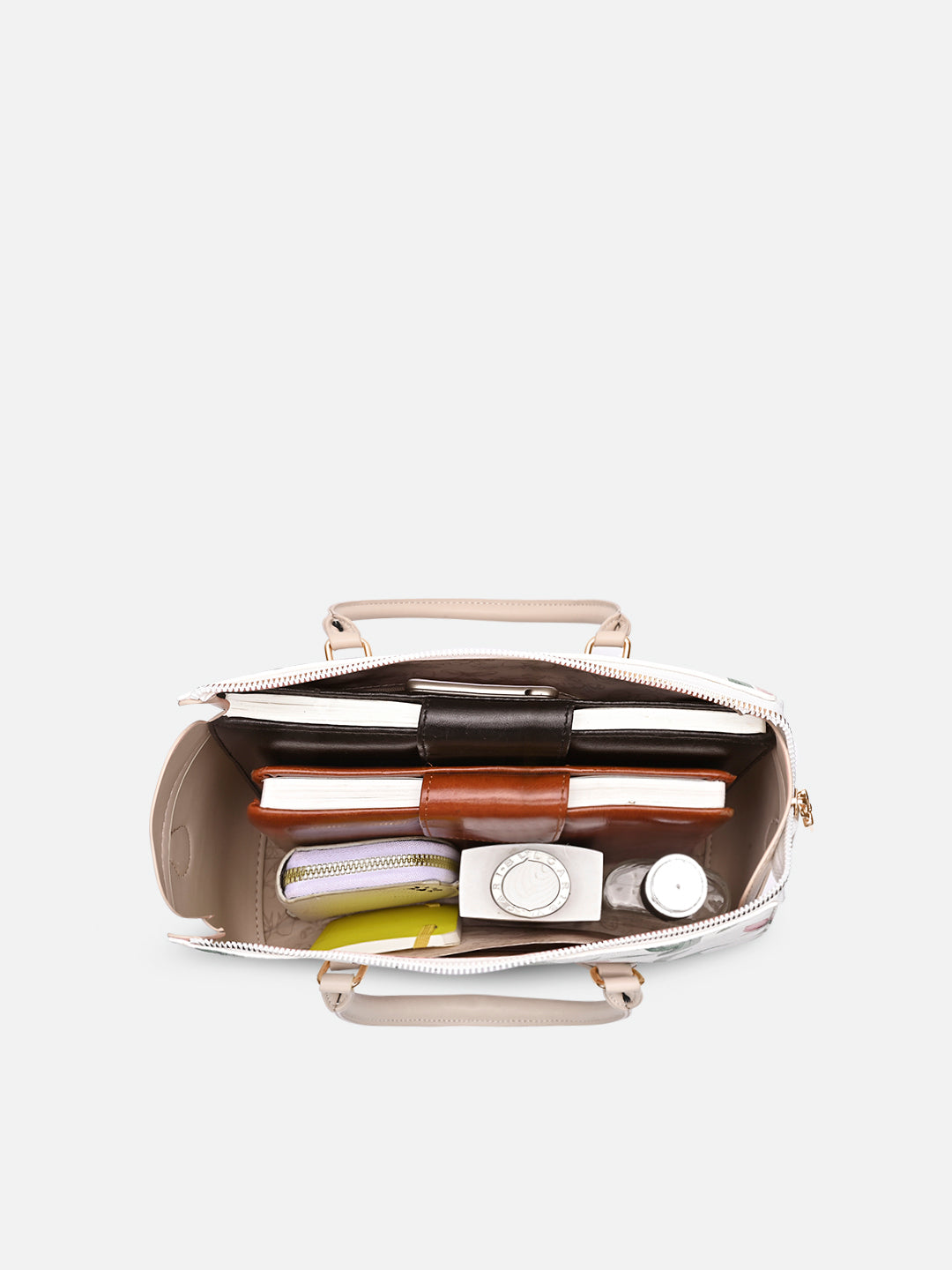 Fleur Medium Satchel Bag White