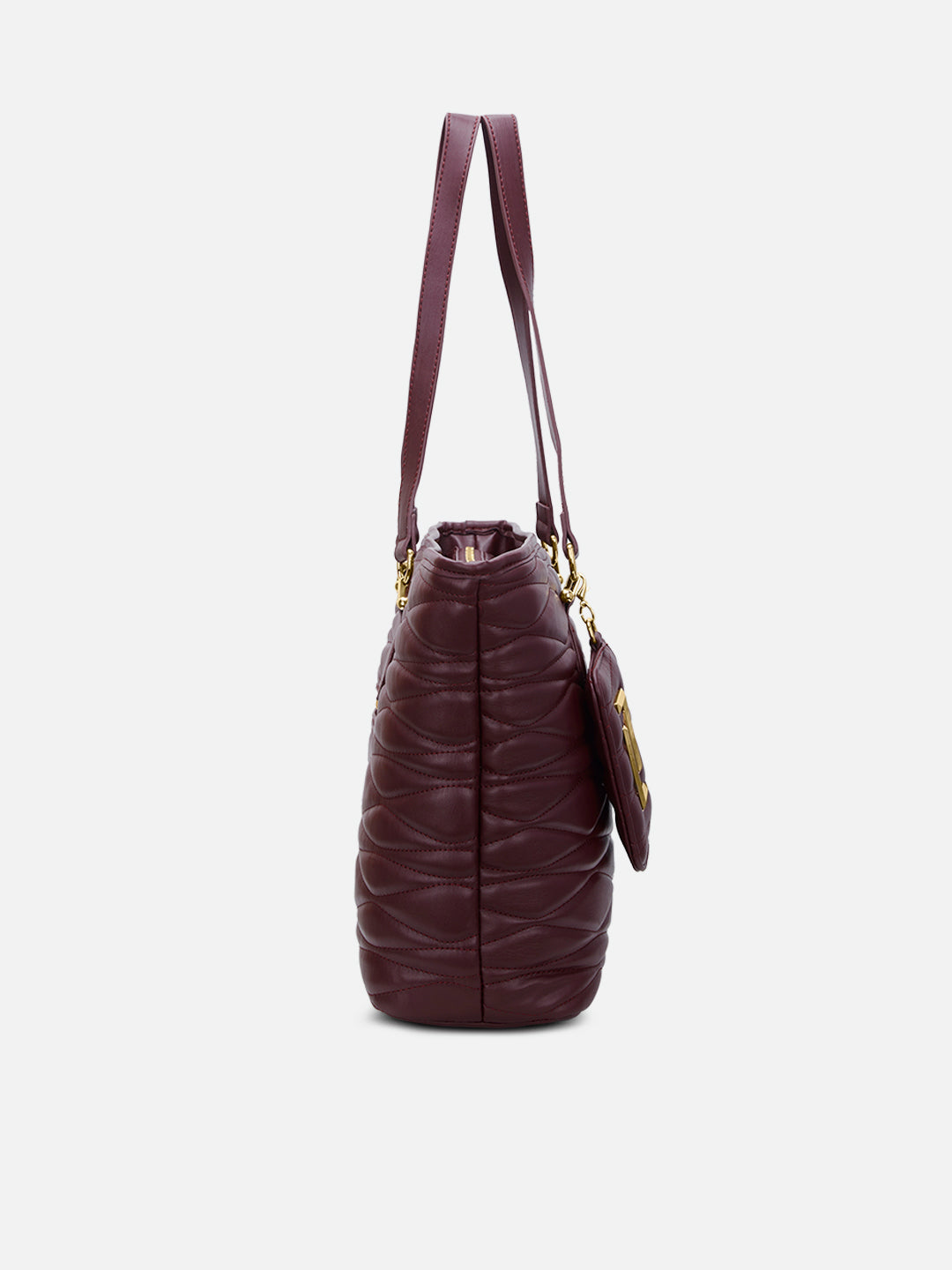 Lucie Quilted Large Tote Bag Wine