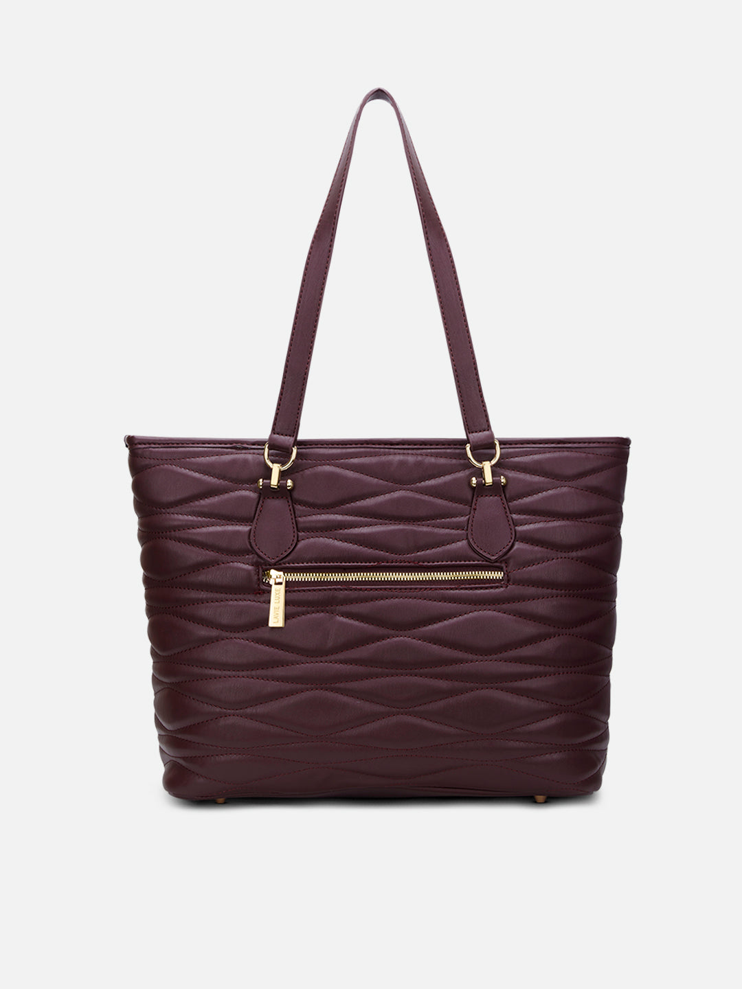 Lucie Quilted Large Tote Bag Wine