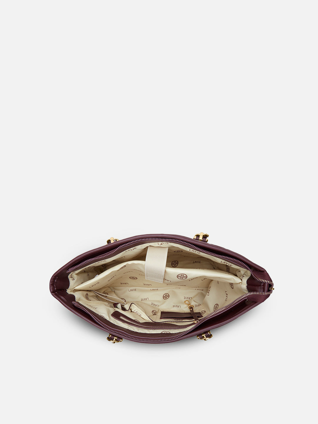 Lucie Quilted Large Tote Bag Wine