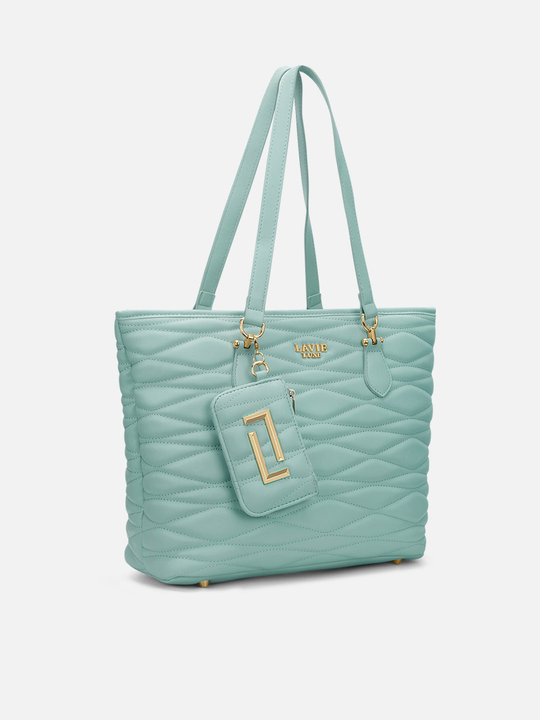 Lucie Quilted Large Tote Bag Jelly Mint