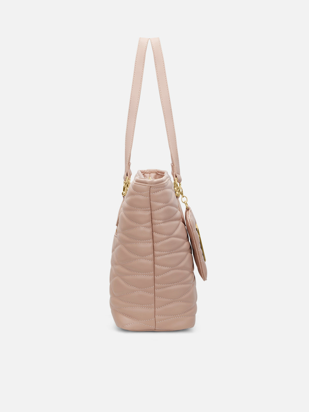 Lucie Quilted Large Tote Bag Mocha