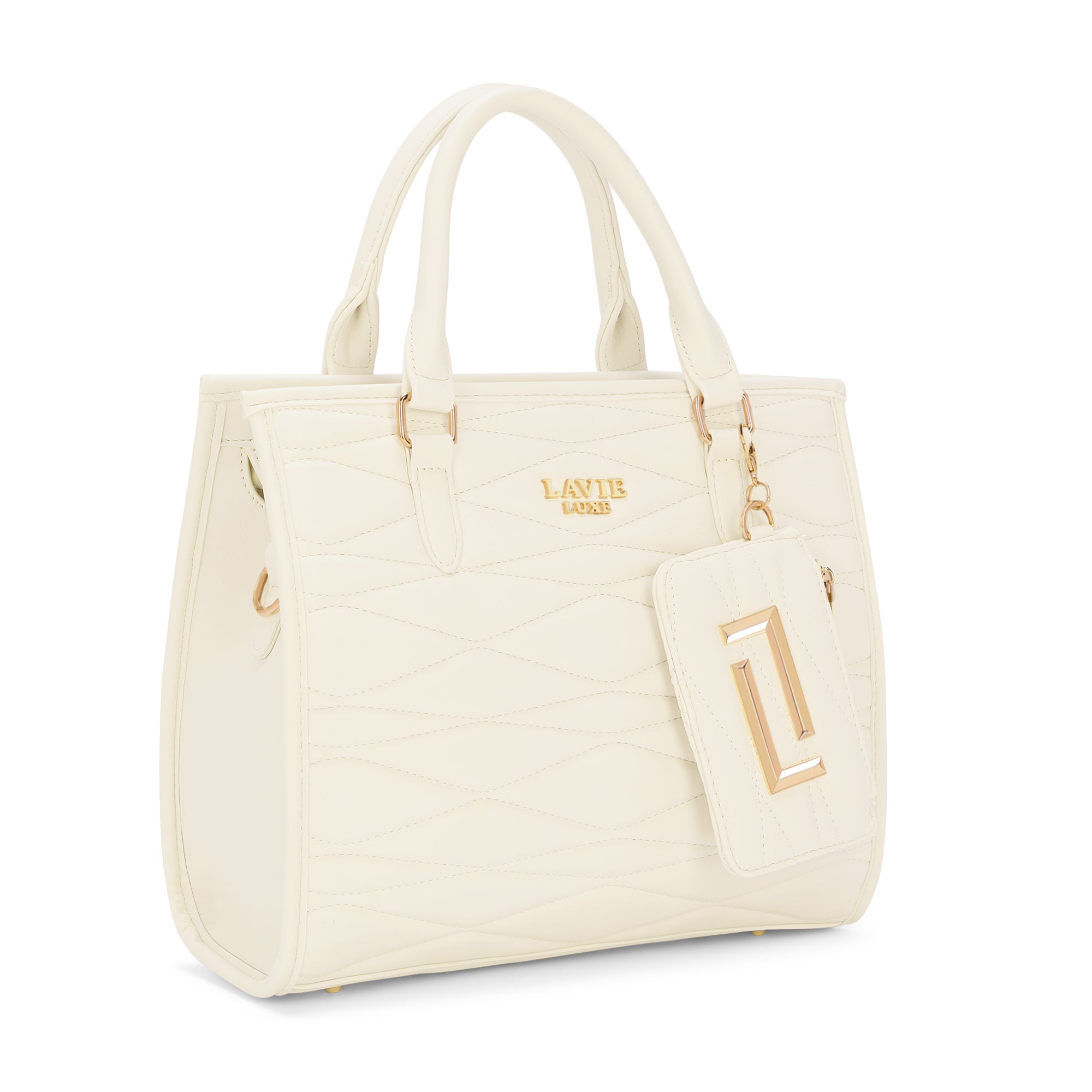 Lucie Quilted Medium Box Off White