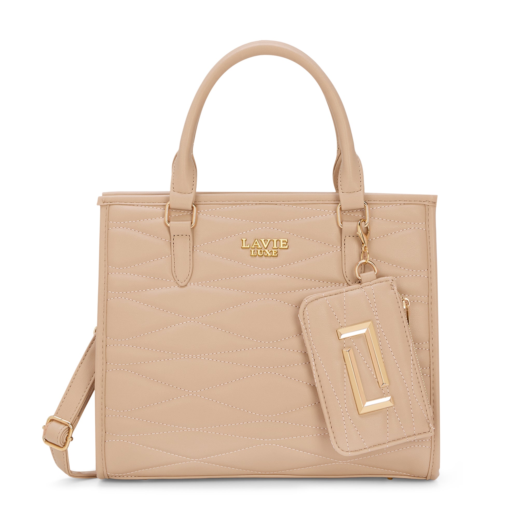 Lucie Quilted Medium Box Mocha