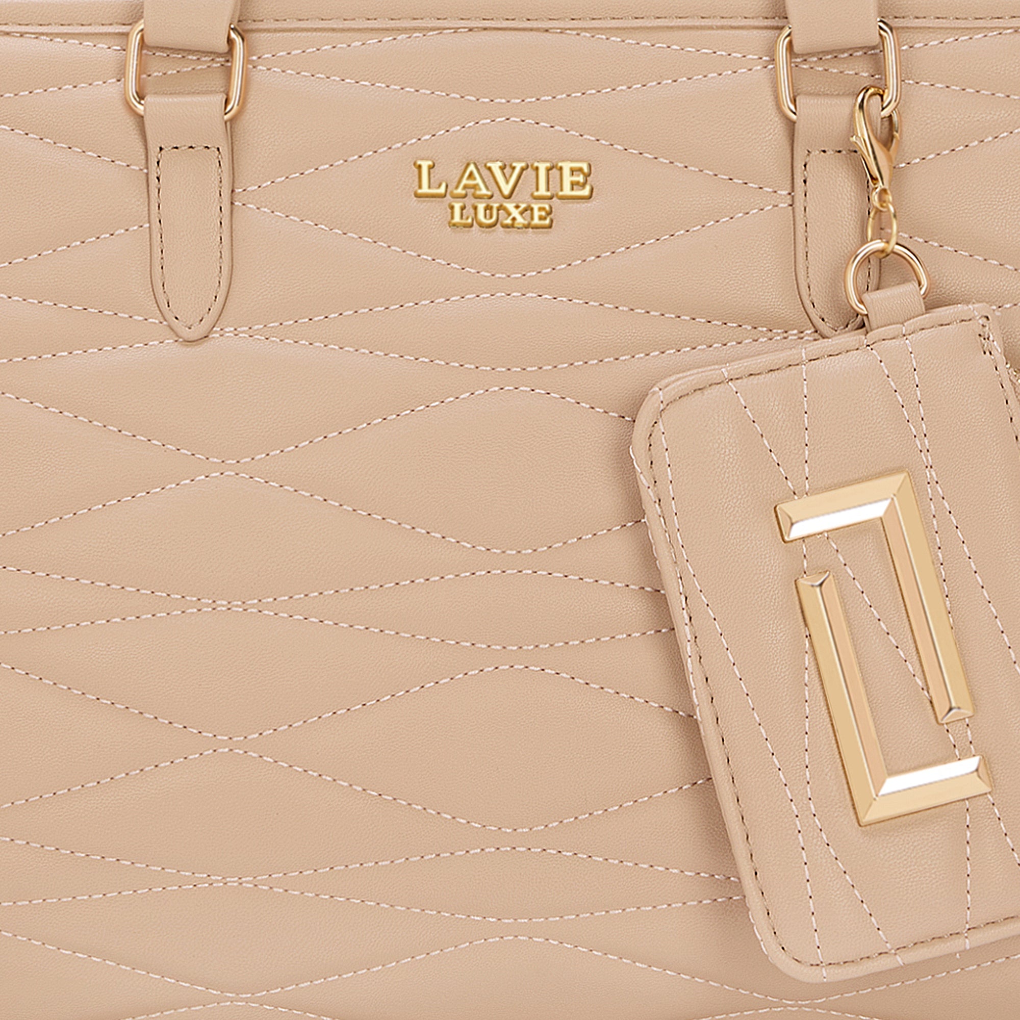 Lucie Quilted Medium Box Mocha