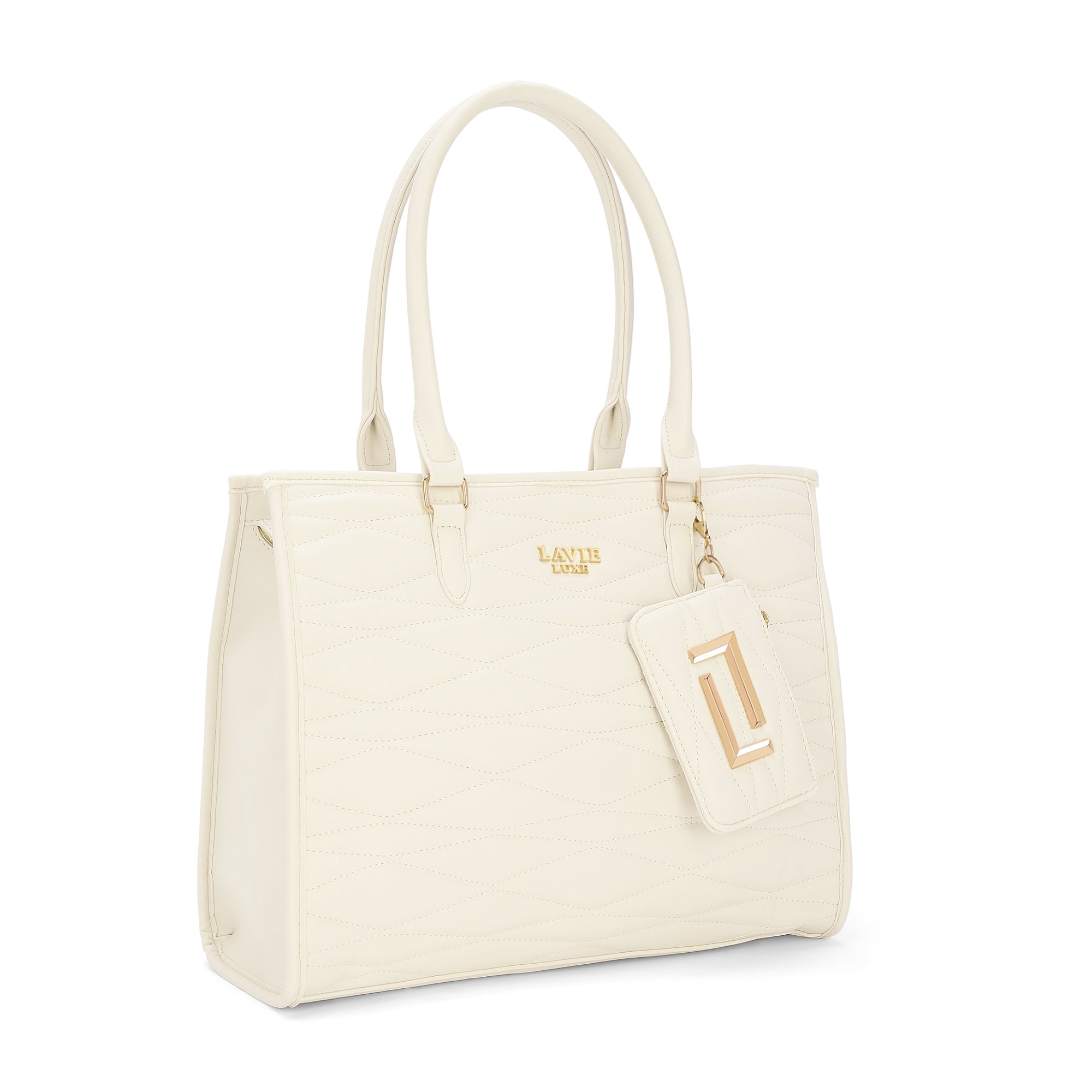 Lucie Quilted Large Box Off White
