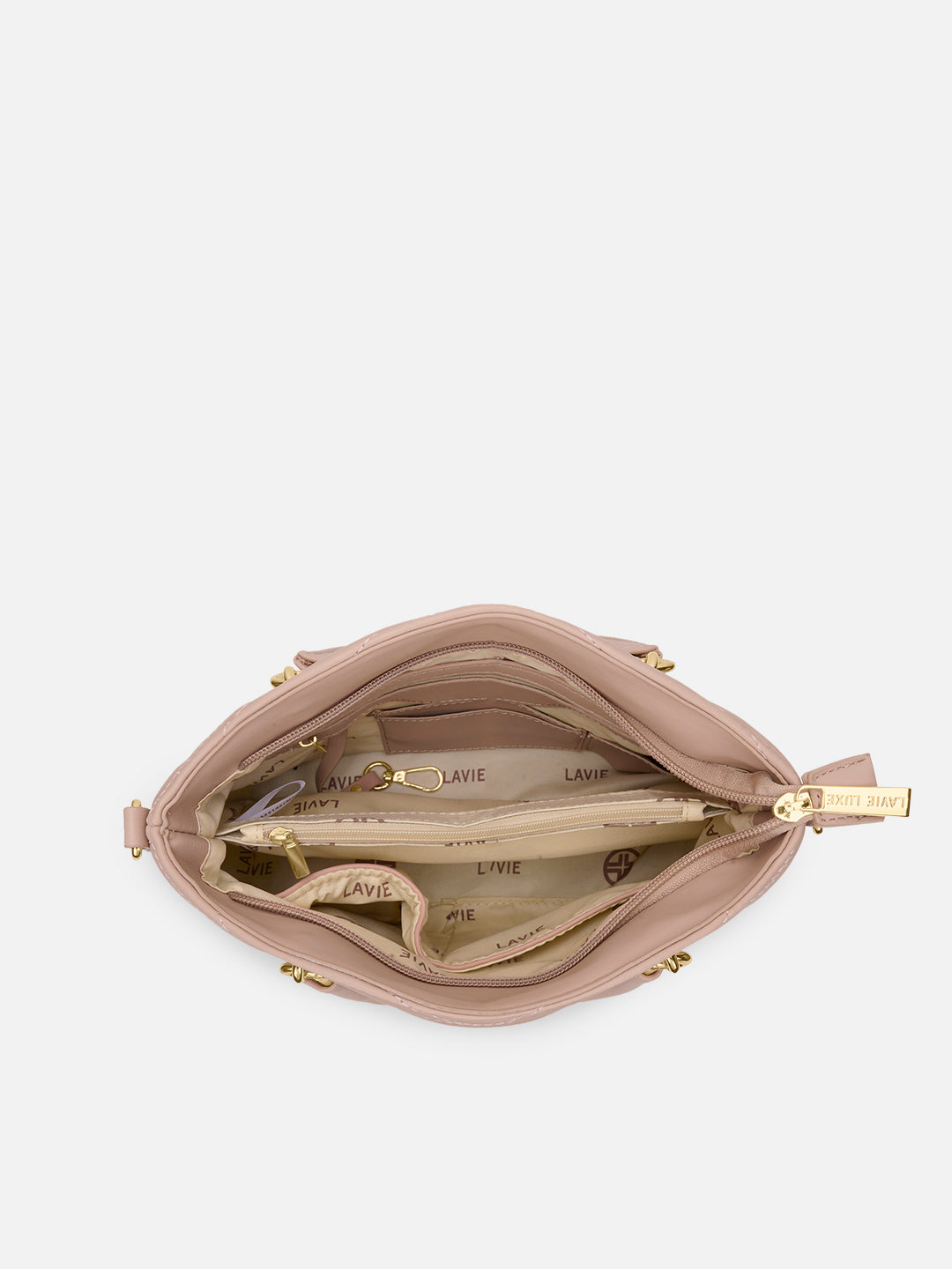 Lucie Quilted Small Satchel Bag Mocha
