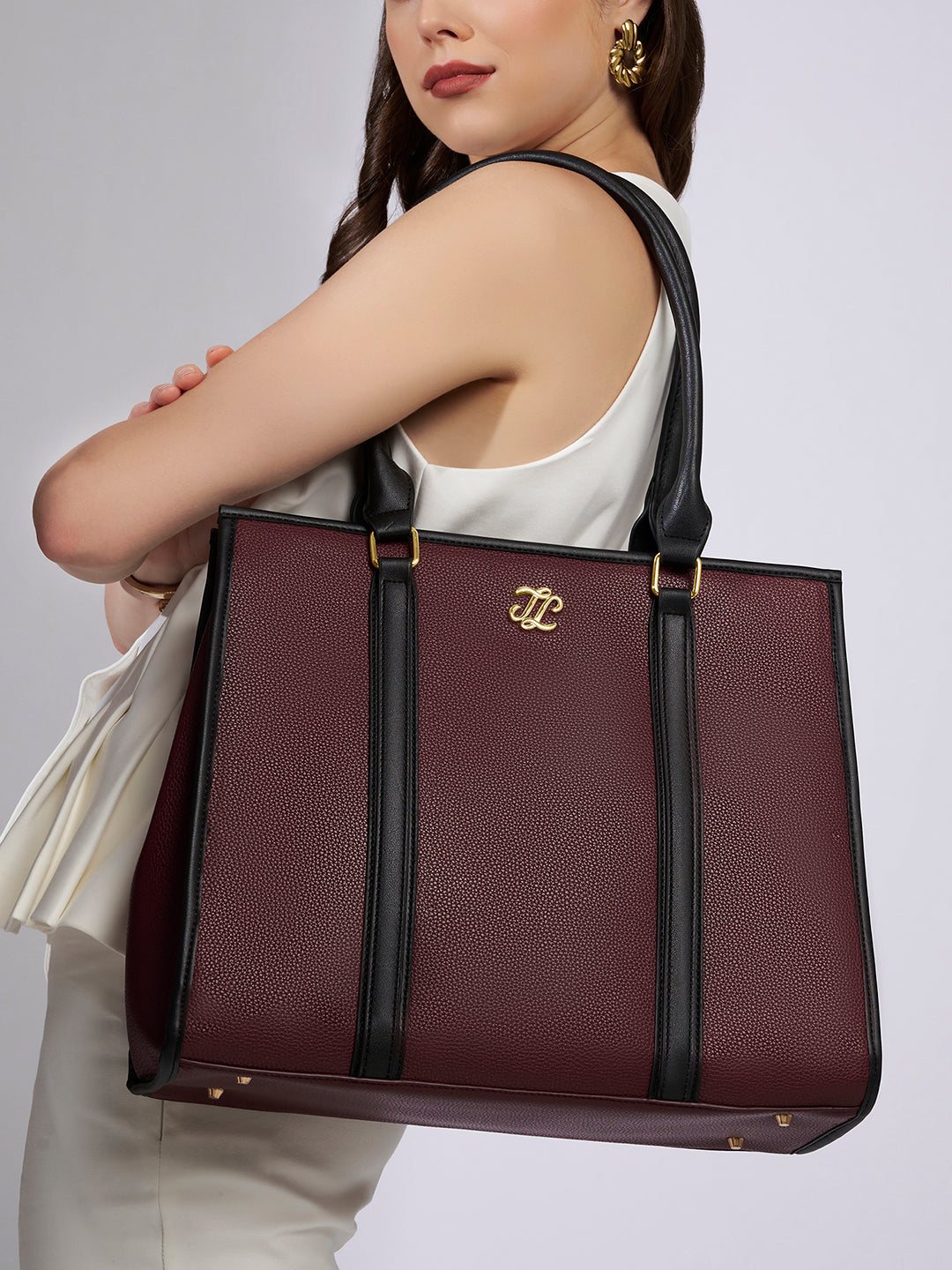 Winslet Extra Large Laptop Ladies Handbag Maroon
