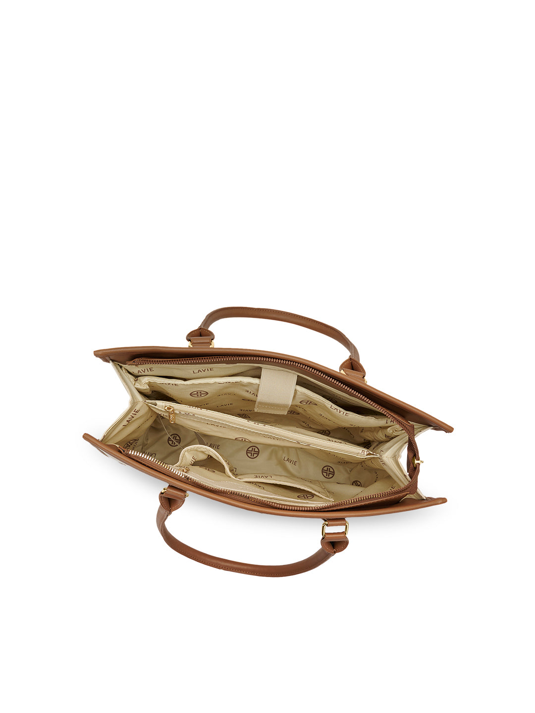 Winslet Extra Large Laptop Ladies Handbag Off White / Tan