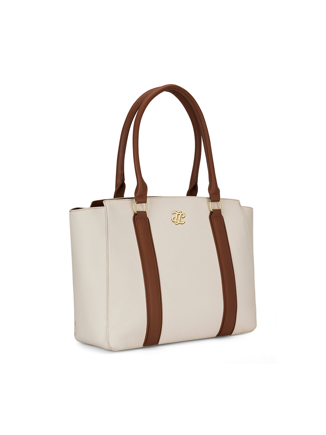 Sierra Large Tote Bag Ladies Handbag Off White / Tan