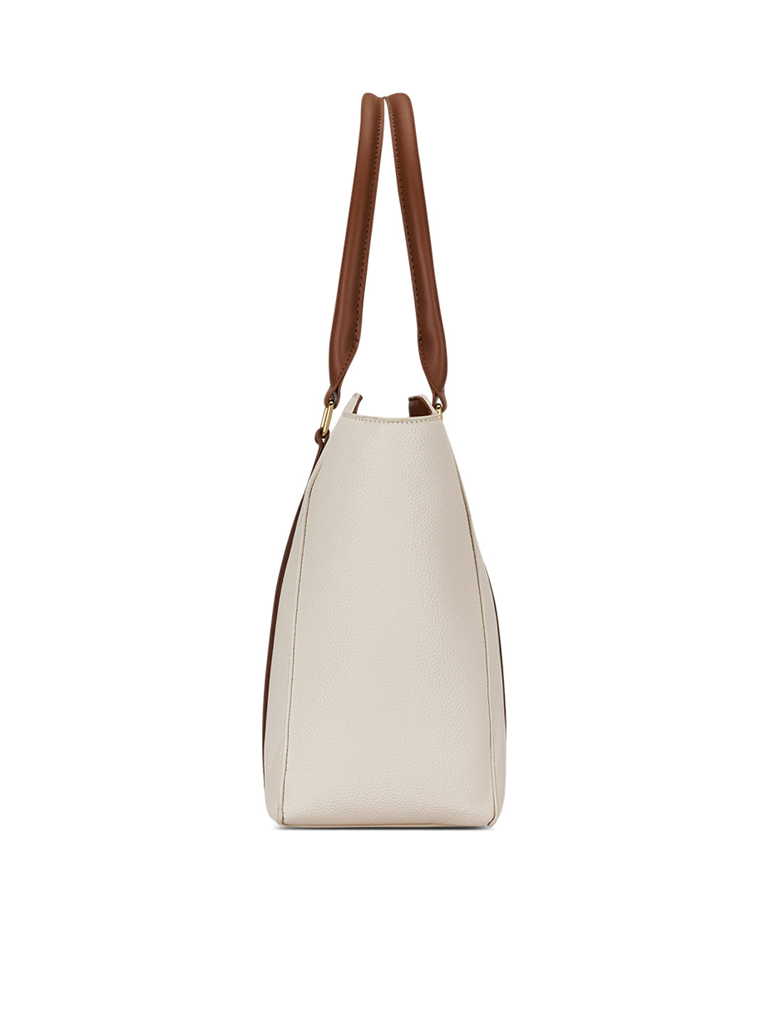 Sierra Large Tote Bag Ladies Handbag Off White / Tan