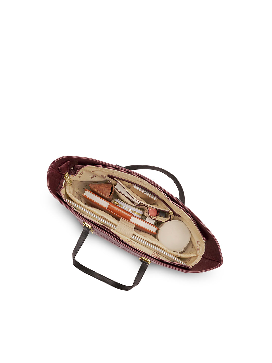 Avalon Tote Bag Ladies Handbag Maroon