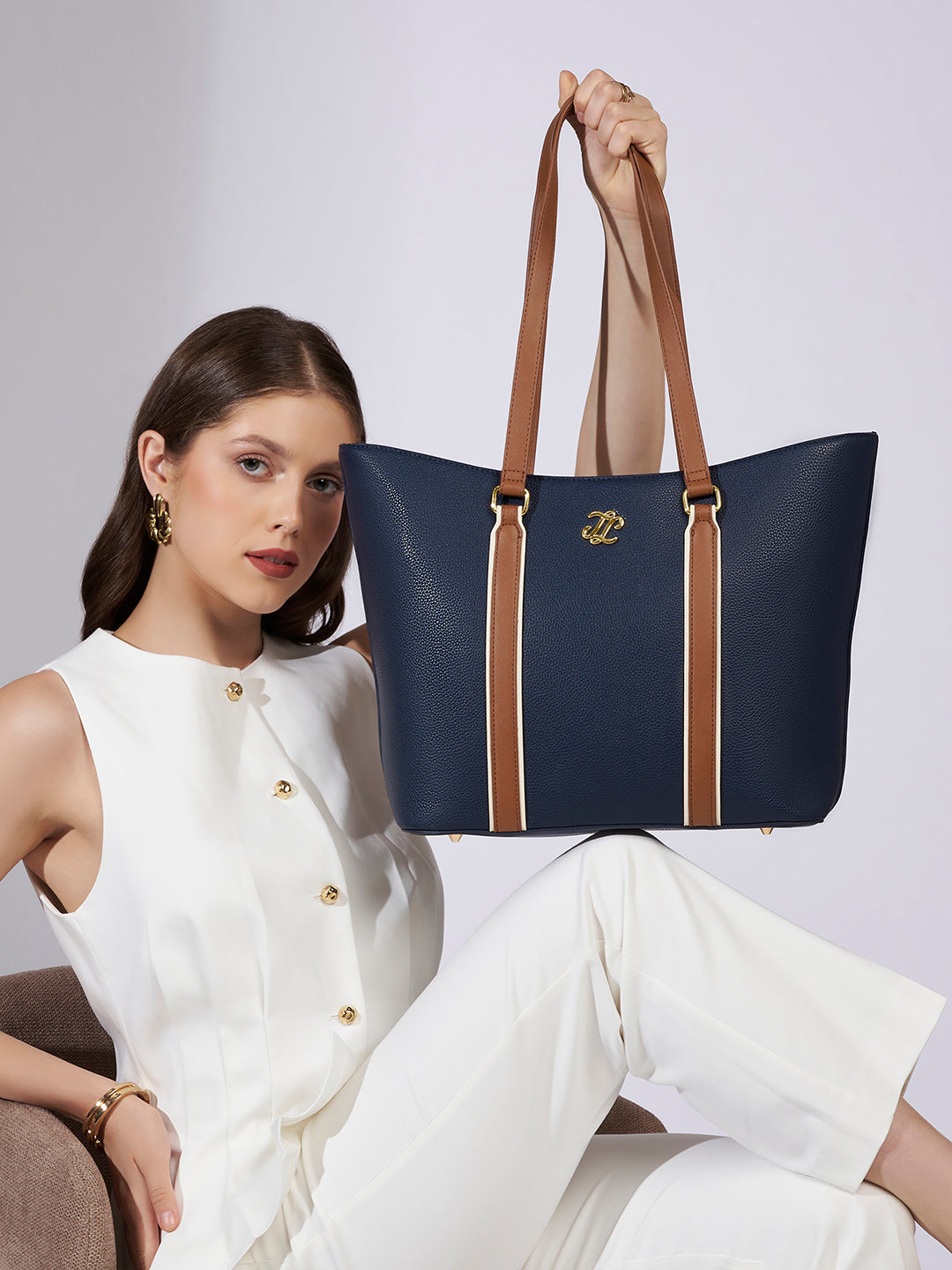 Avalon Tote Bag Ladies Handbag Navy