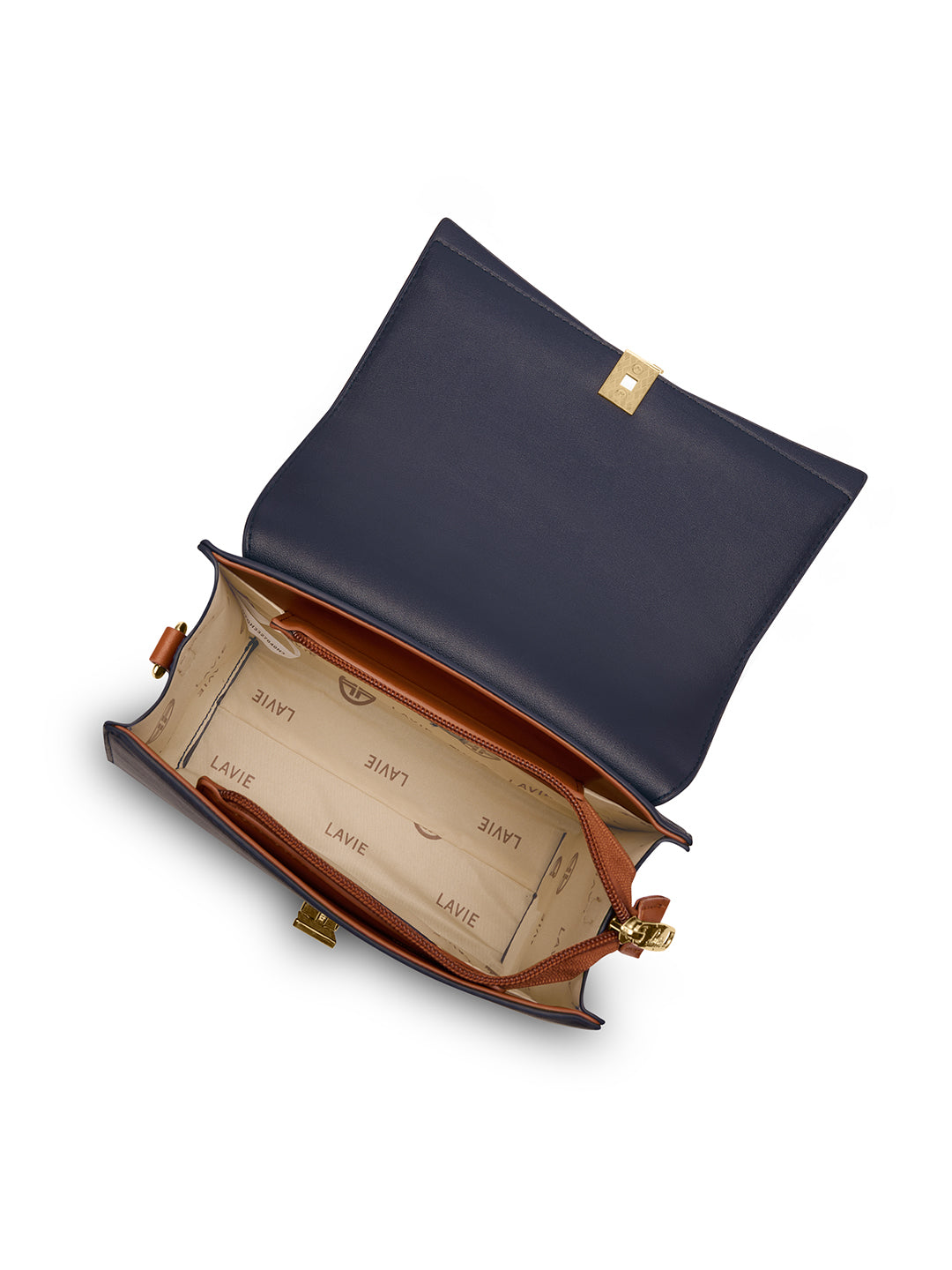 Winston Flap Satchel Bag Ladies Handbag Navy