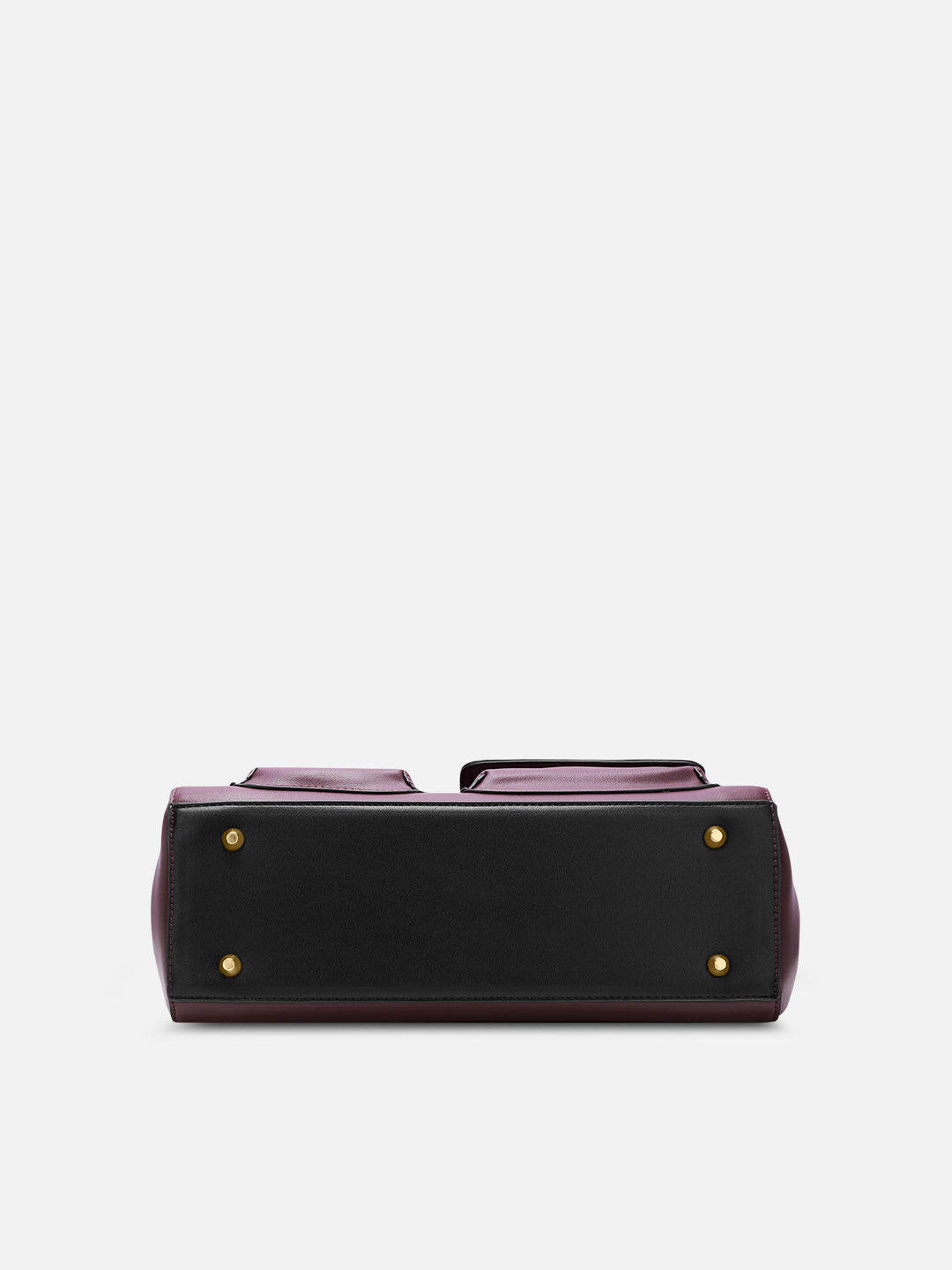 Colorblock Genial 3 Poches Large Maroon Satchel Bag