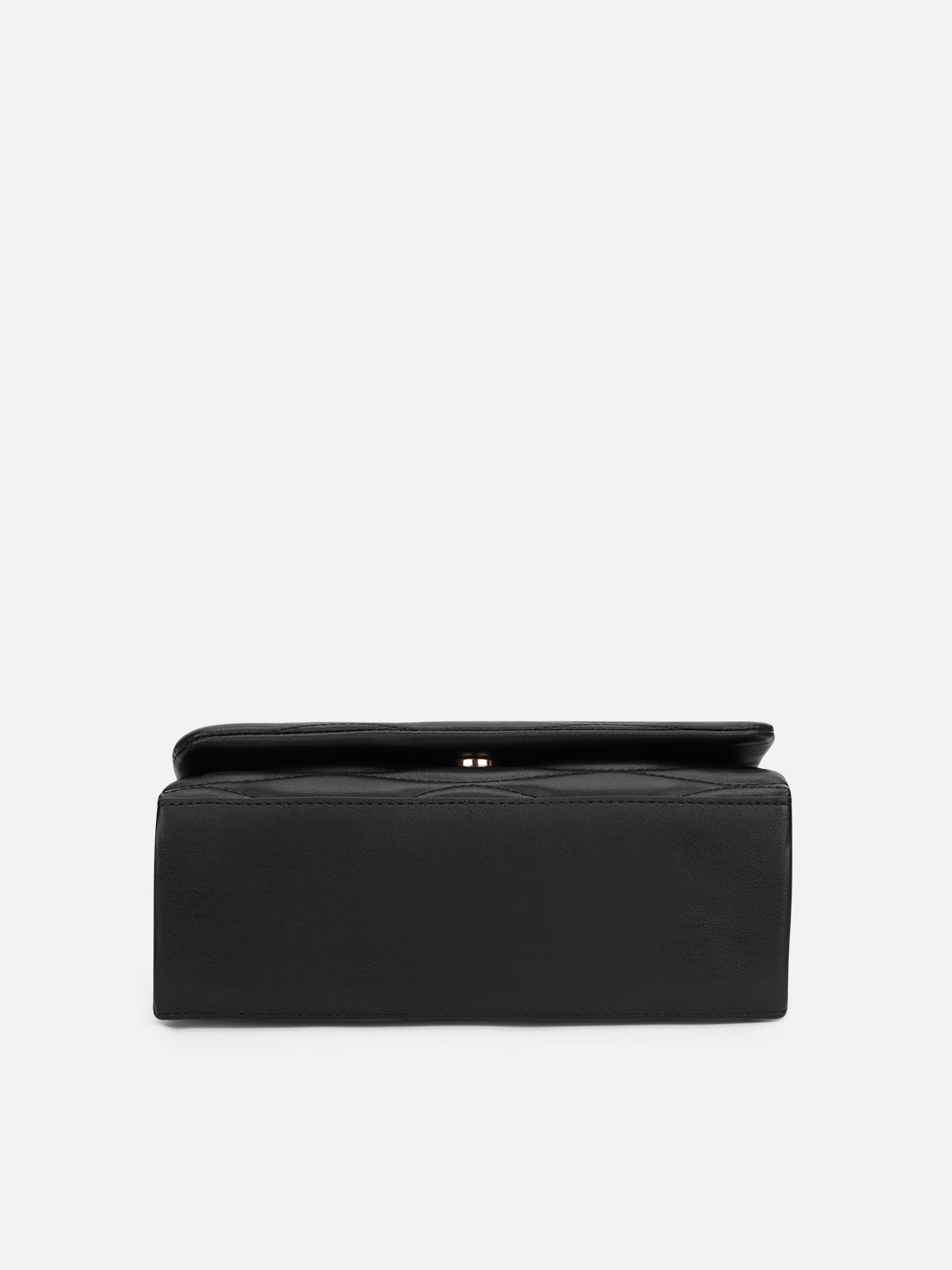 Lucie Quilted Medium Flap Black