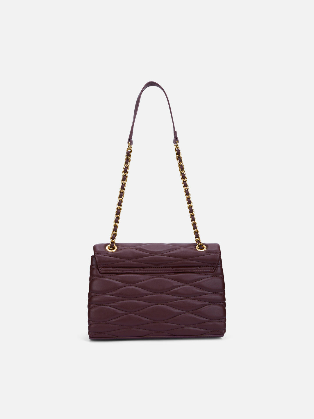 Lucie Quilted Medium Flap Wine